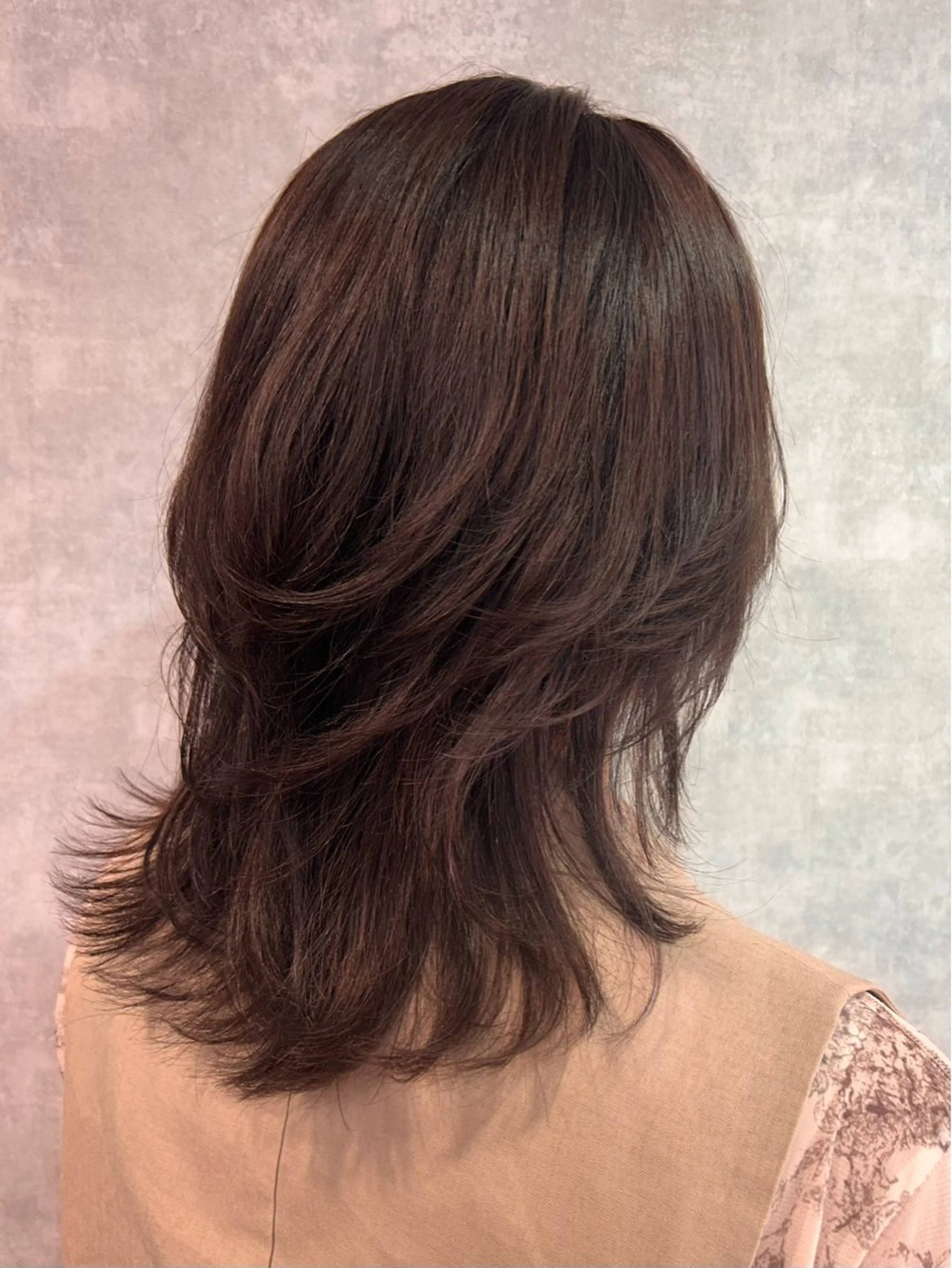 セミロング カラー ハイレイヤー レイヤーカット ウルフカット ウルフレイヤー つや髪メニュー💎 ✧亜美︎✧我孫子駅のヘアスタイル