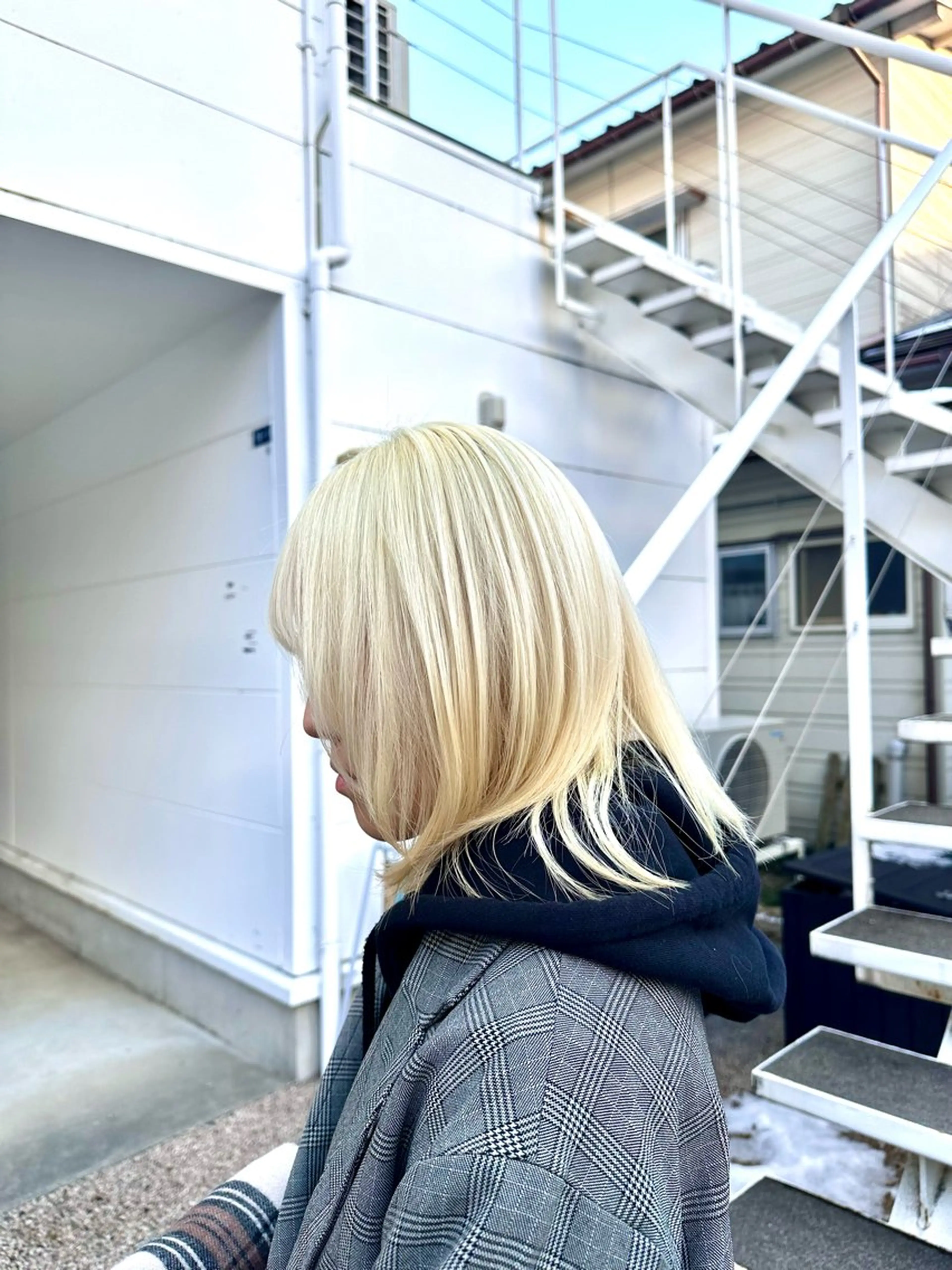 セミロング カット ヘアカラー ブリーチ屋さん🍀 ブリーチ矯正・あずみのヘアスタイル