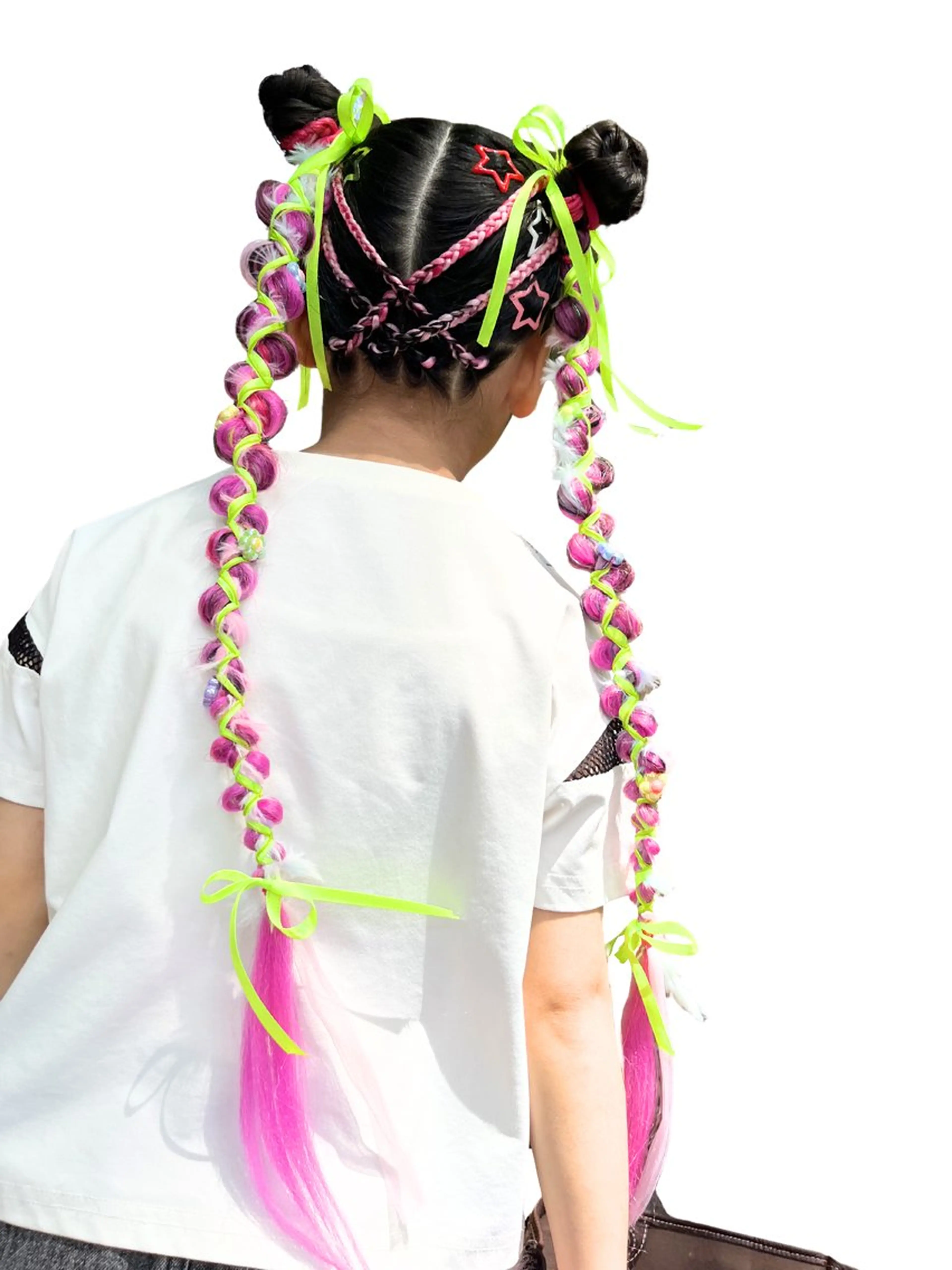 エクステ編み込み＋ヘアパーツ【キッズB】の写真