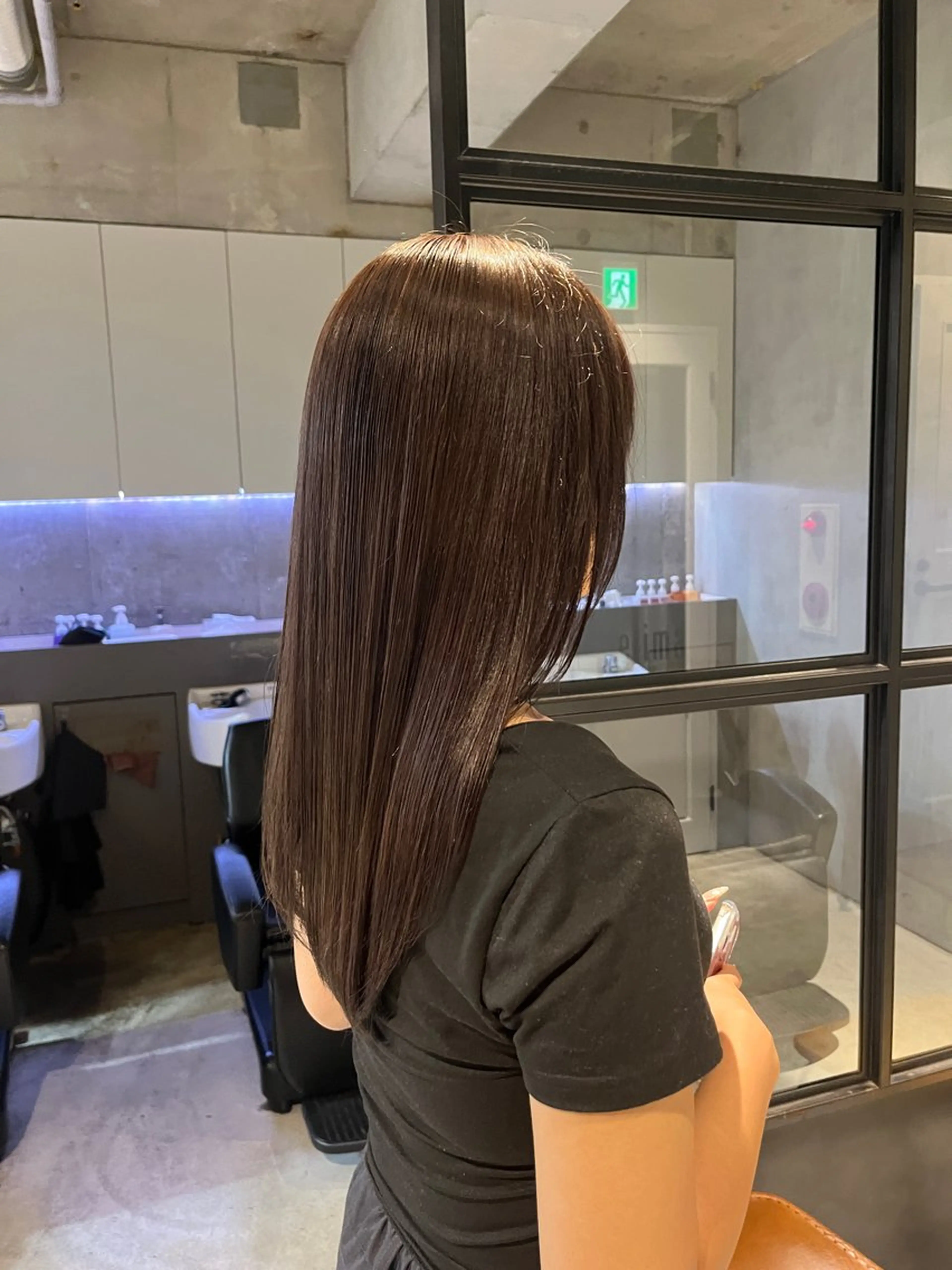 セミロング カラー ブラウンカラー 透明感カラー ココアブラウン ヘアカラー ちせ/ 透明感カラー /elima調布のヘアスタイル