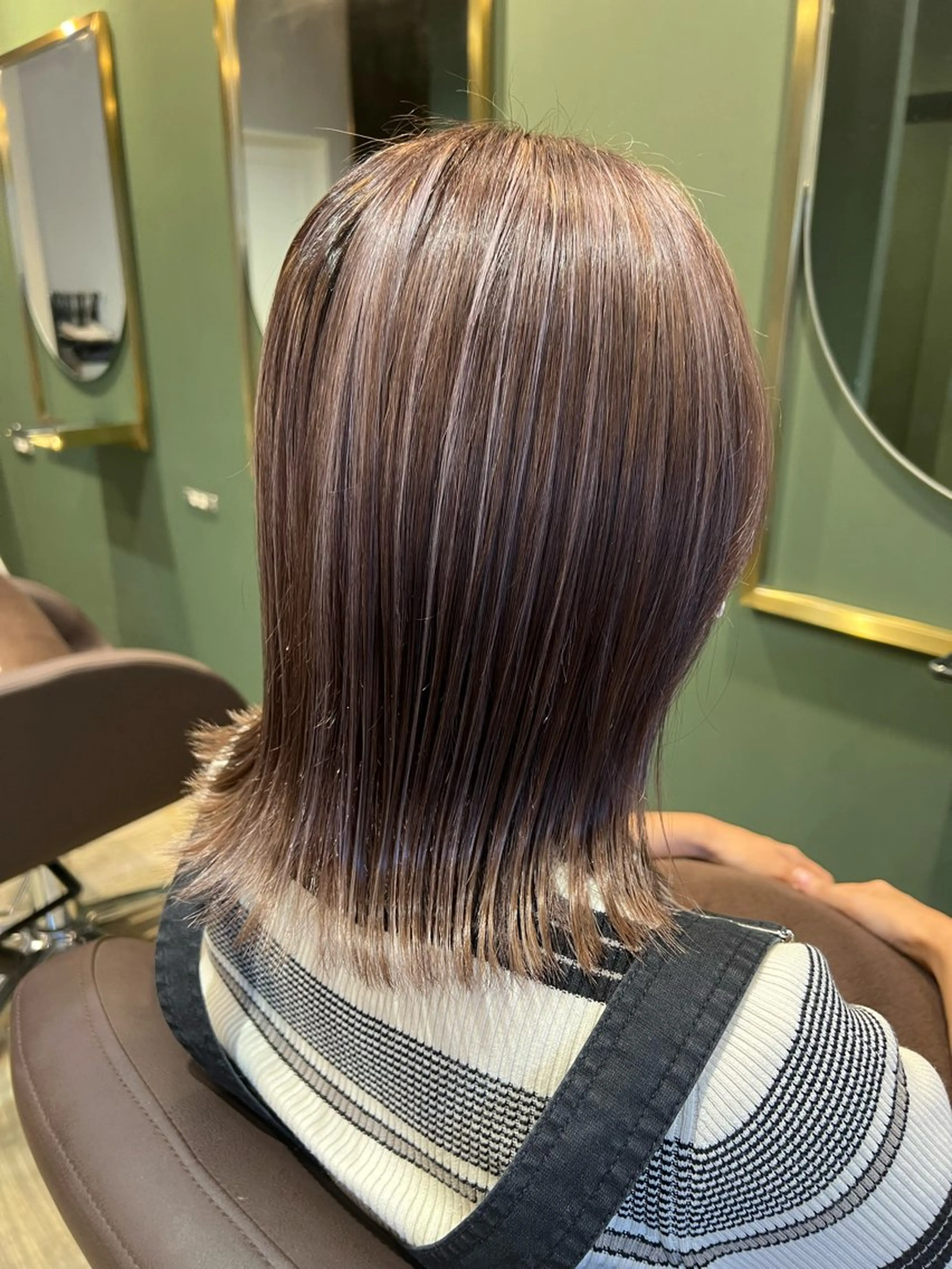 ミディアム カラー グレージュ ピンクカラー ヘアカラー トリートメント ヘッドスパ カラースペシャリスト しょう🧑🏼‍🎨のヘアスタイル