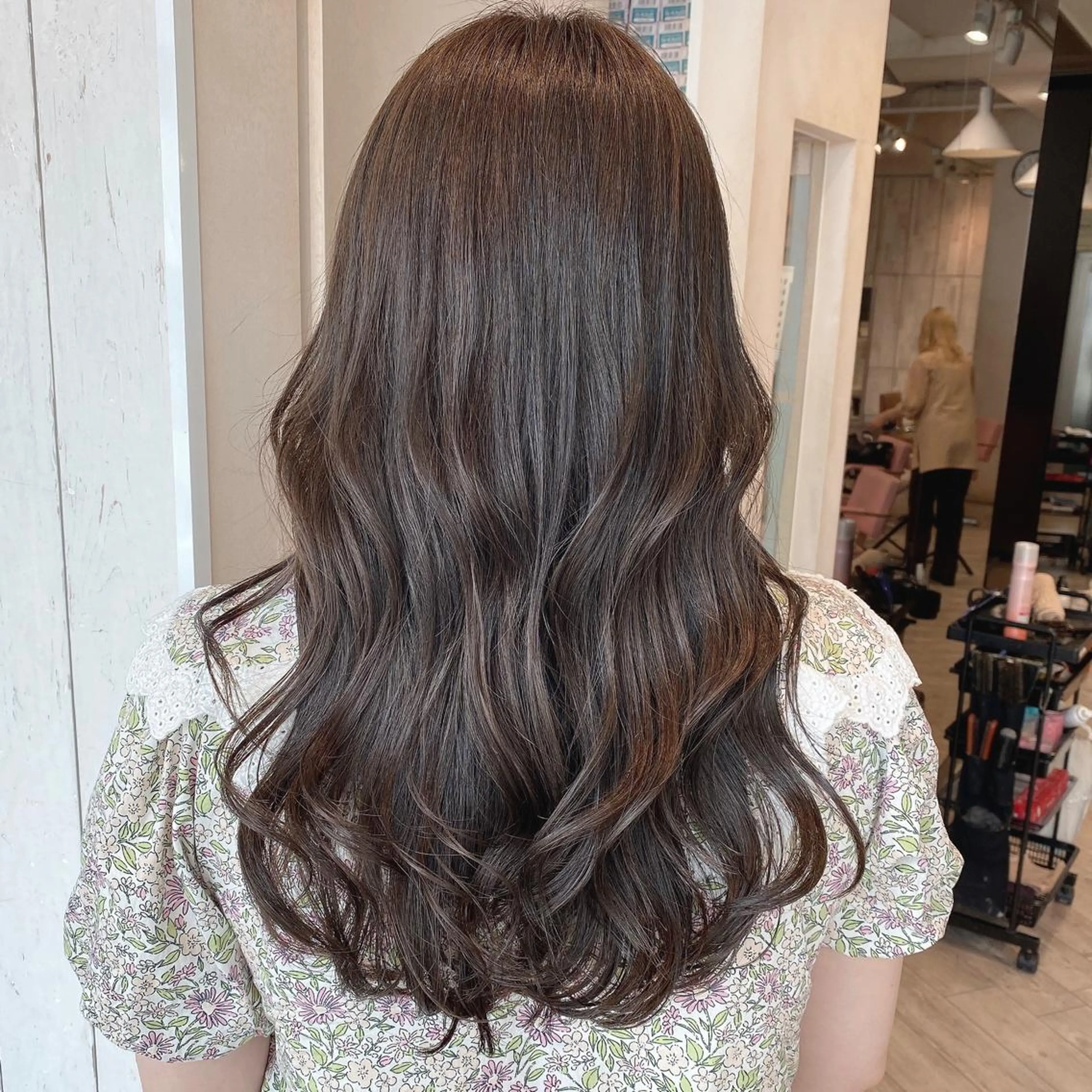 ロング カラー 顔まわりカット🌟 くびれヘア/寺門遥輝のヘアスタイル