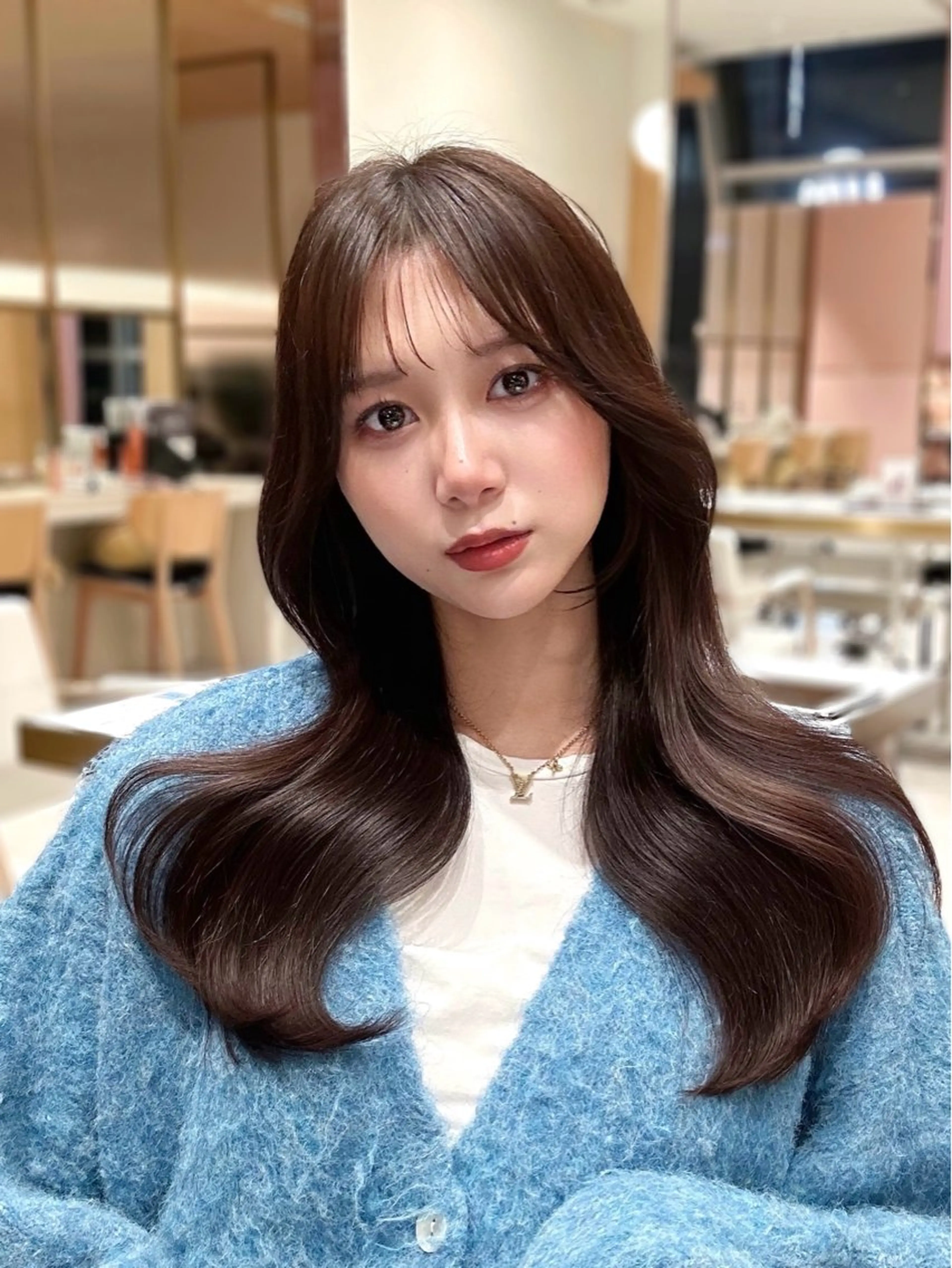 セミロング カラー カット ヘアカラー トリートメント 🇰🇷韓国風くびれ ヘア🇰🇷中村優大のヘアスタイル