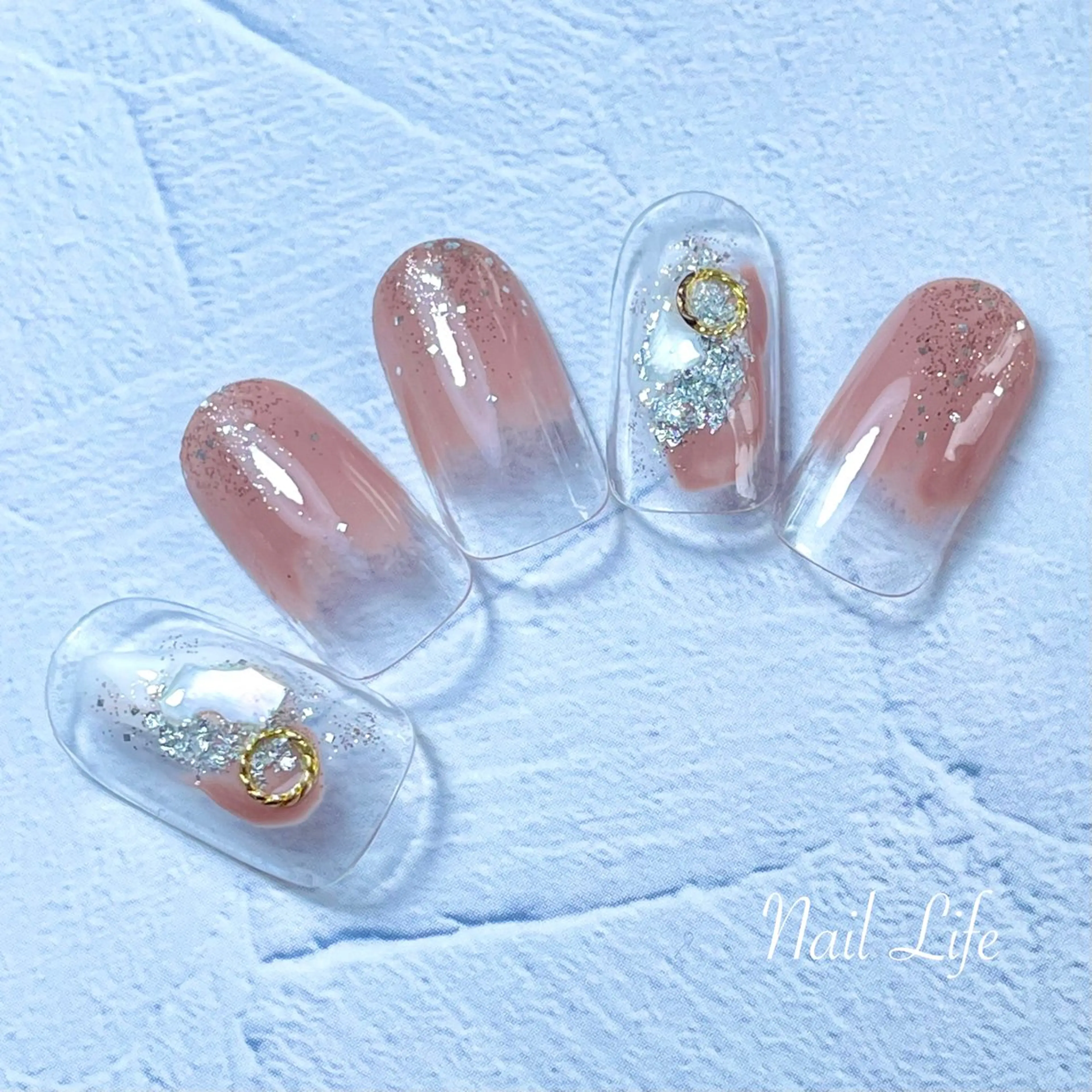 ネイル クリアネイル ニュアンスネイル オフィスネイル 大嶋 めぐみのネイルデザイン