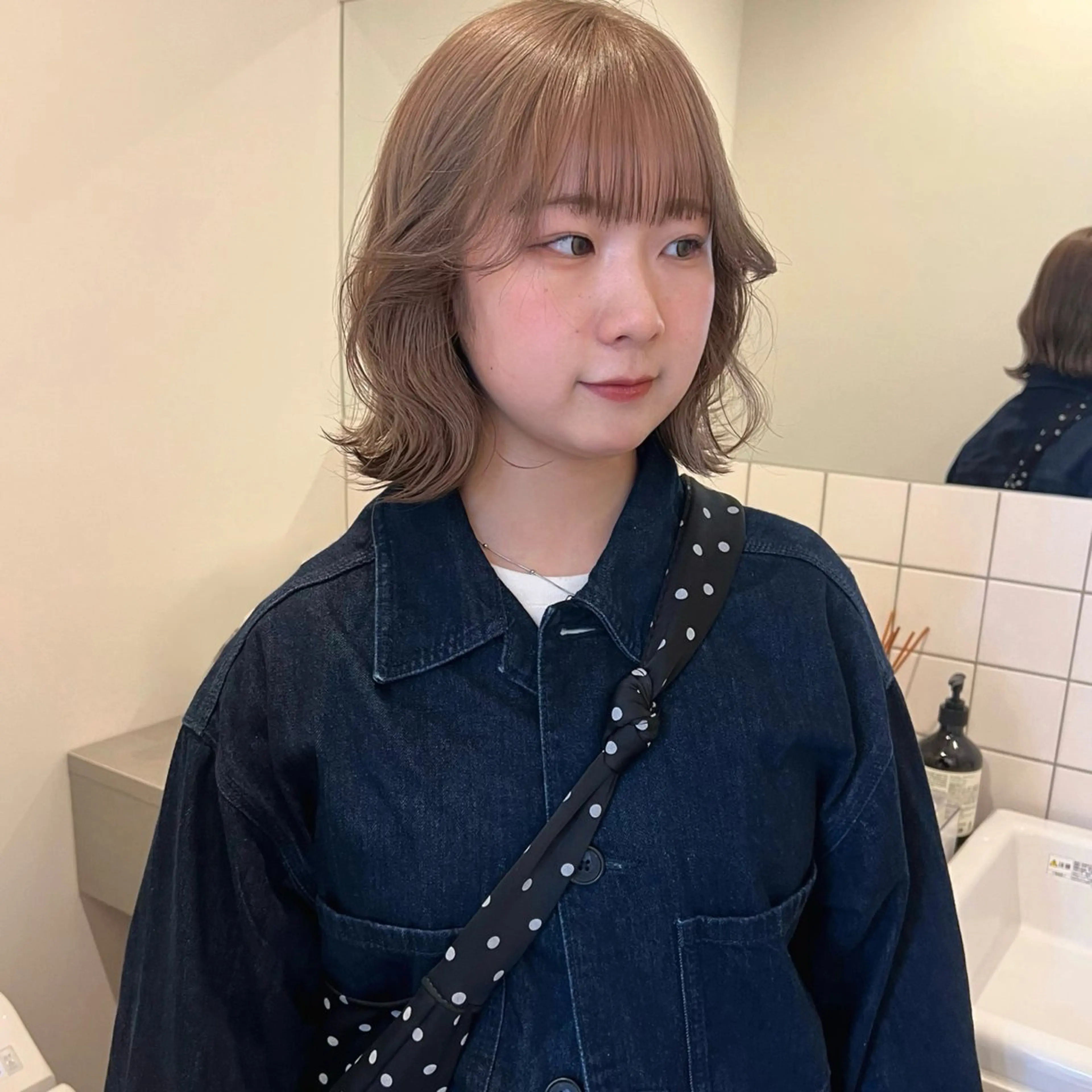 ミディアム ヘアカラー トリートメント 舟橋耀/ブリーチカラ ー/レイヤーカットのヘアスタイル