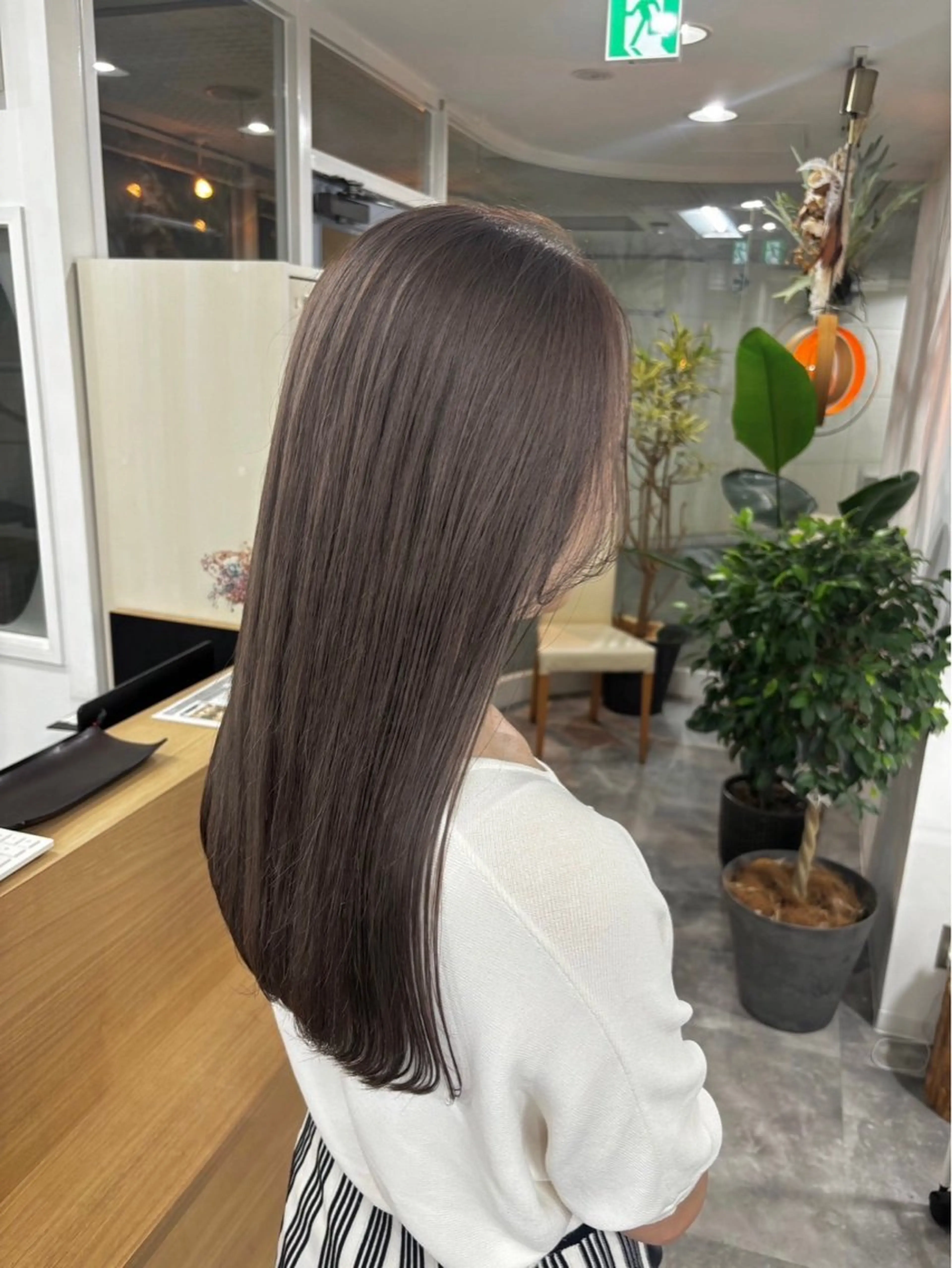 ロング カット ヘアカラー トリートメント 藤森結子/韓国ヘア/ パーソナルカラー診断のヘアスタイル