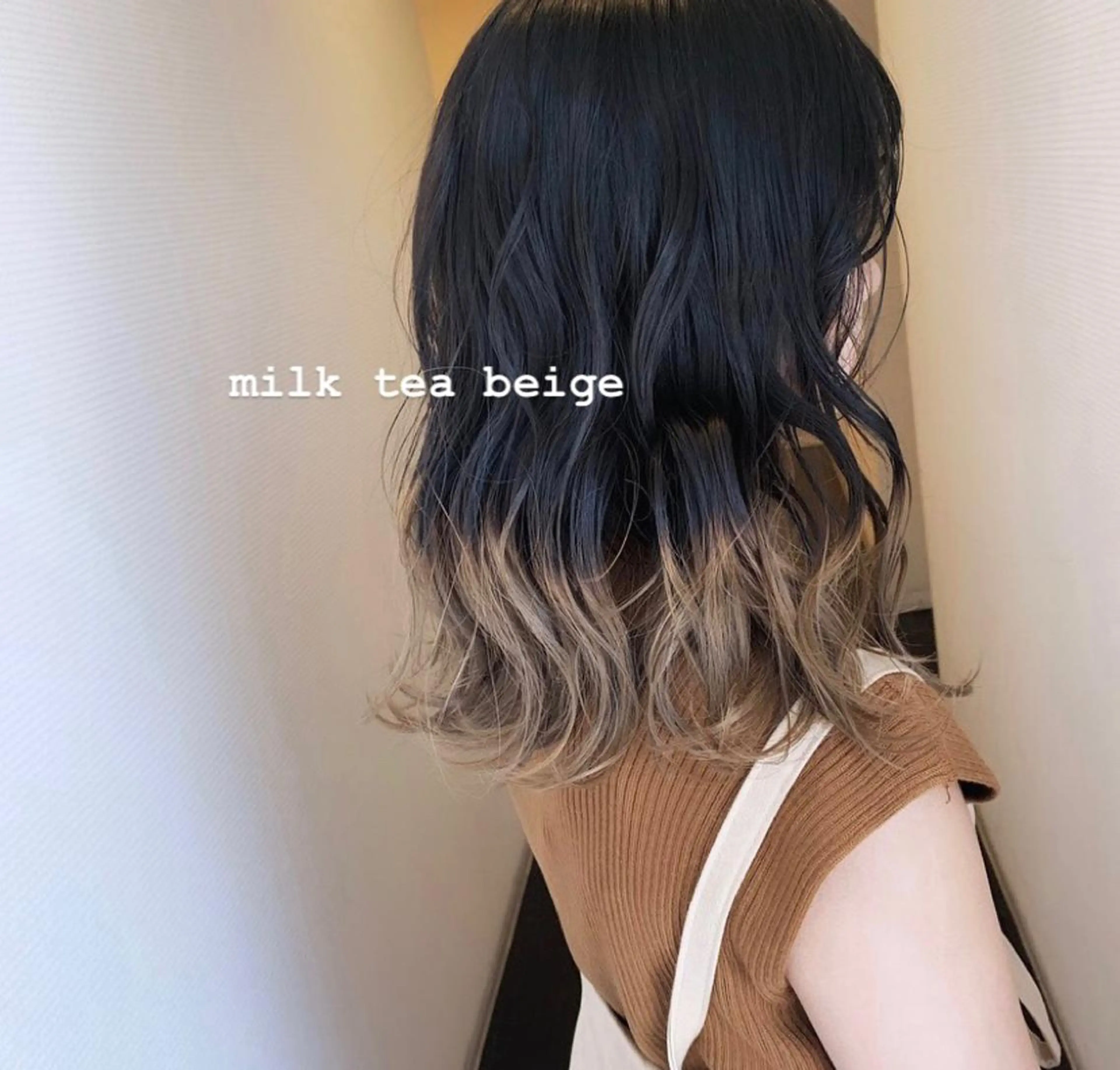 ミディアム カラー ベージュカラー ミルクティーベージュ 韓国ヘア🇰🇷 YURIYAのヘアスタイル