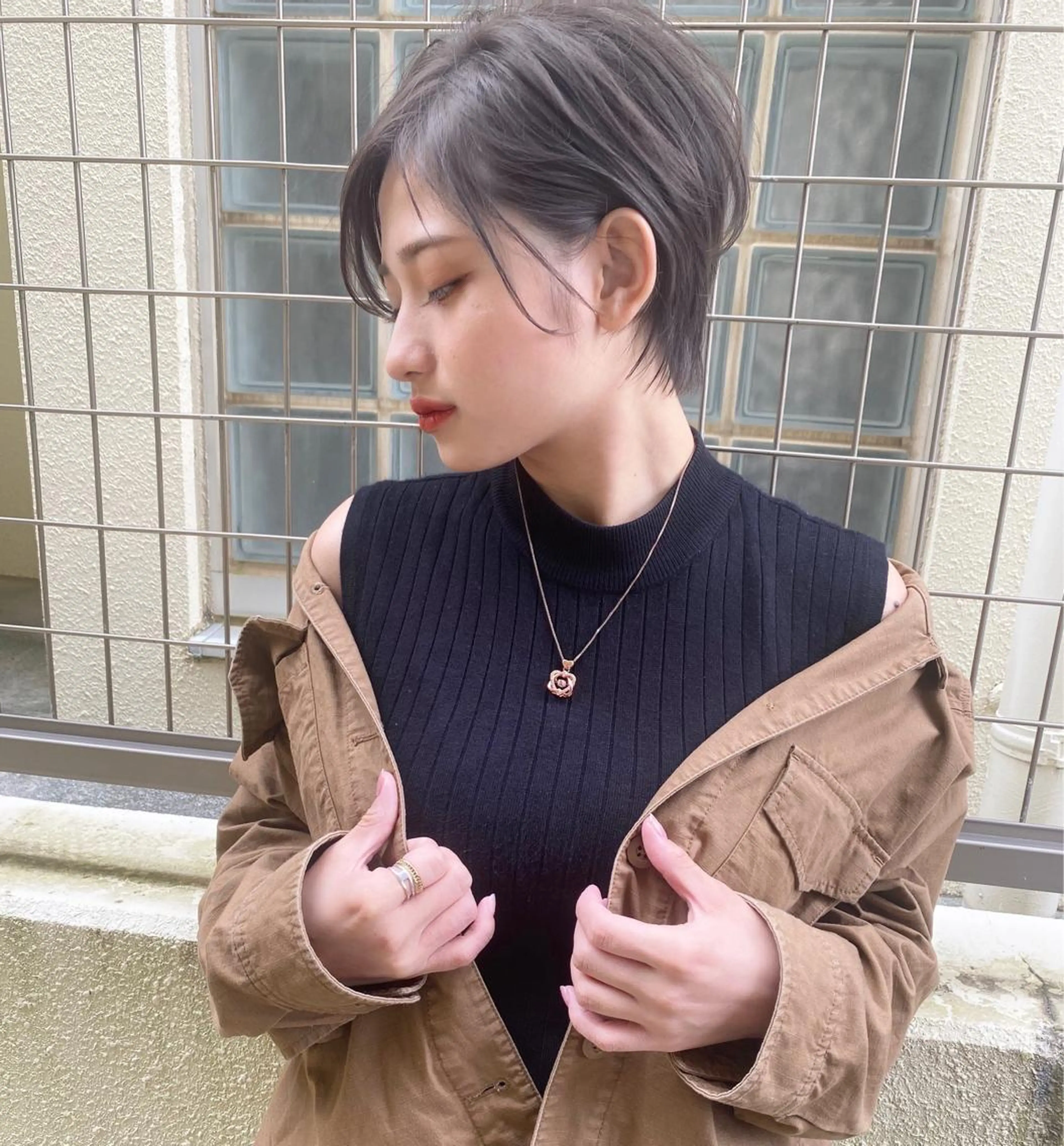 ショート カラー イルミナカラー カット ヘアカラー grand juteのヘアスタイル