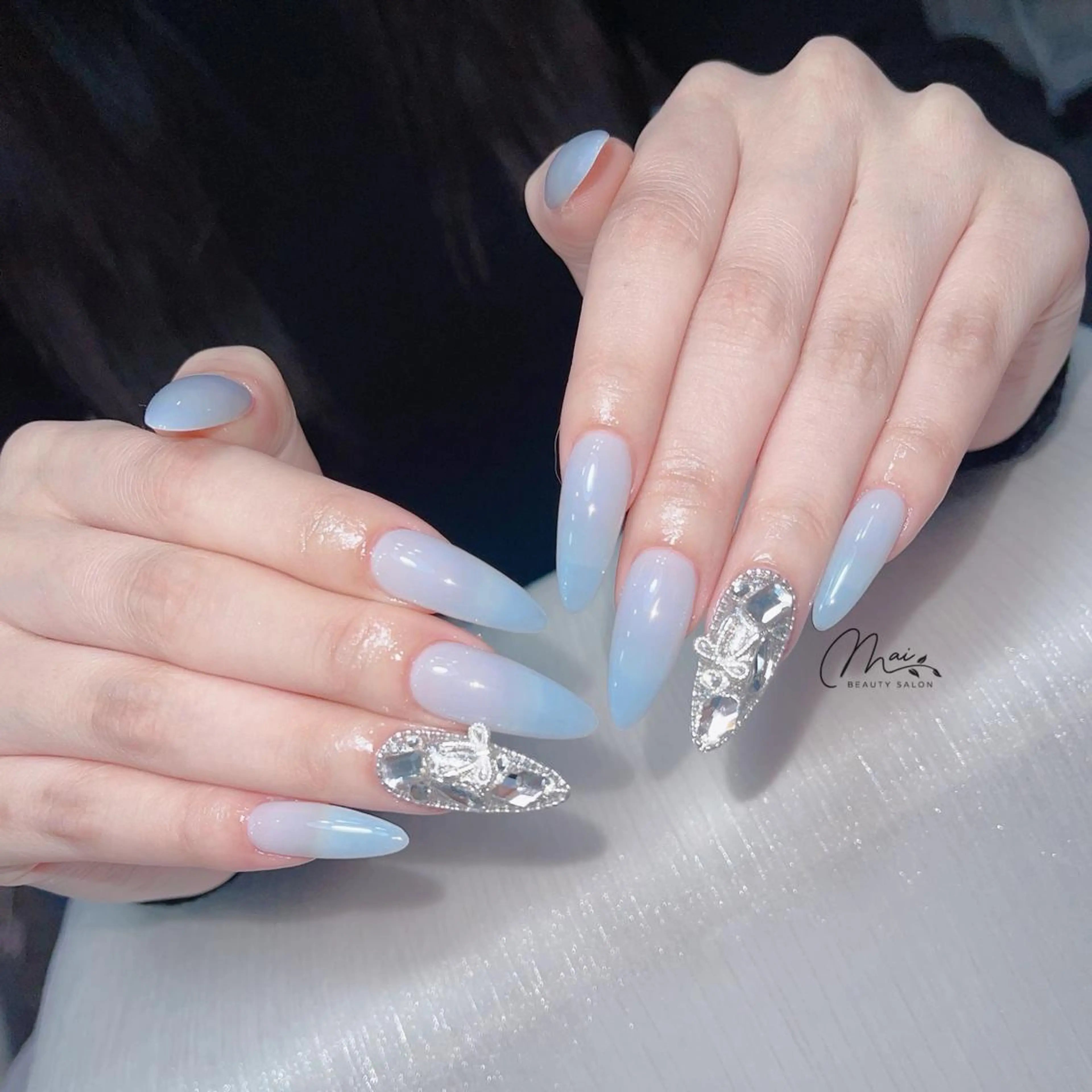 ネイル チークネイル フラッシュネイル フレンチネイル ジェルネイル 韓国ネイル ハンドネイル MaiBeauty マイ マイのネイルデザイン