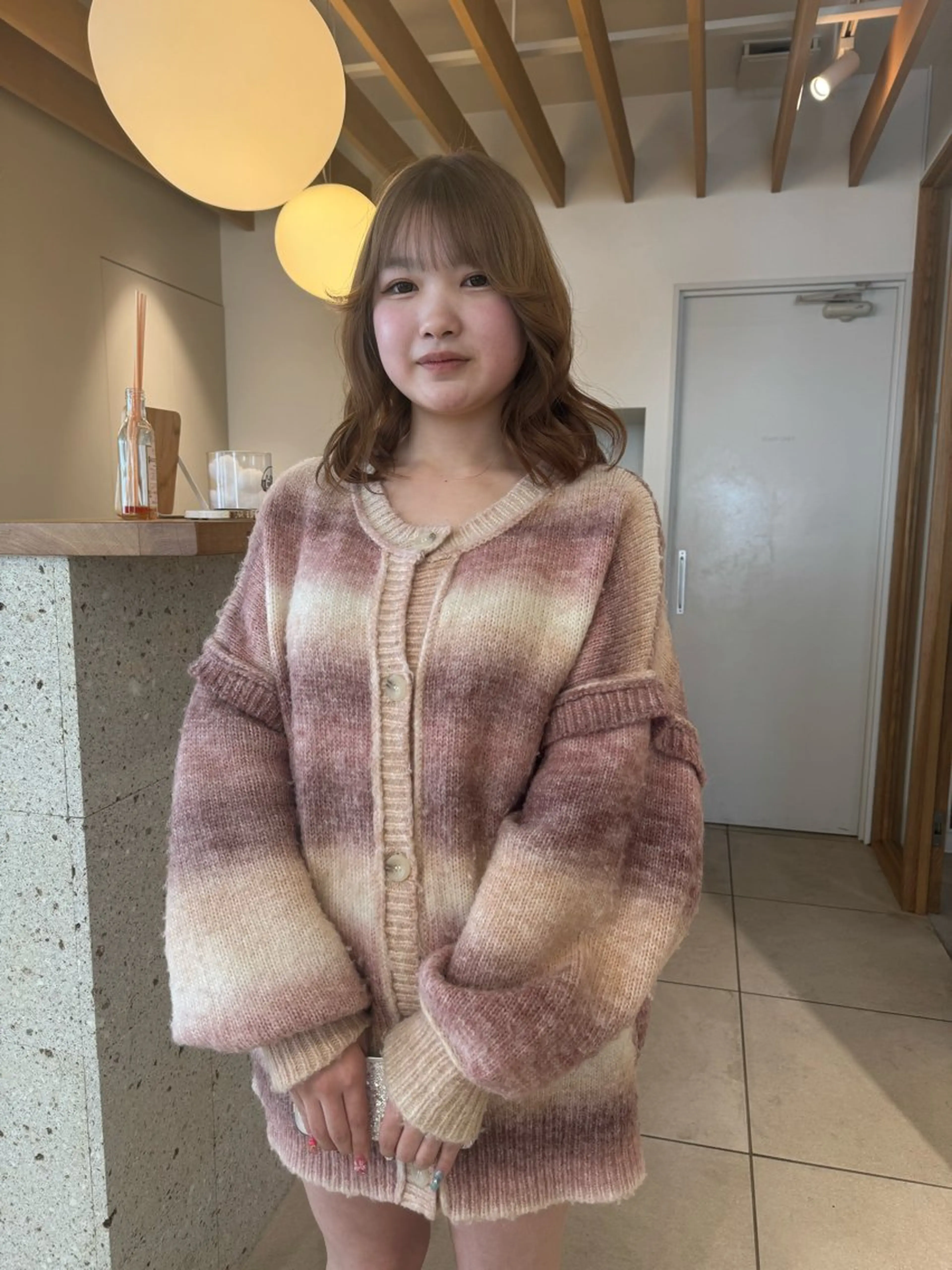 ミディアム カラー ヘアカラー 村上 輝のヘアスタイル