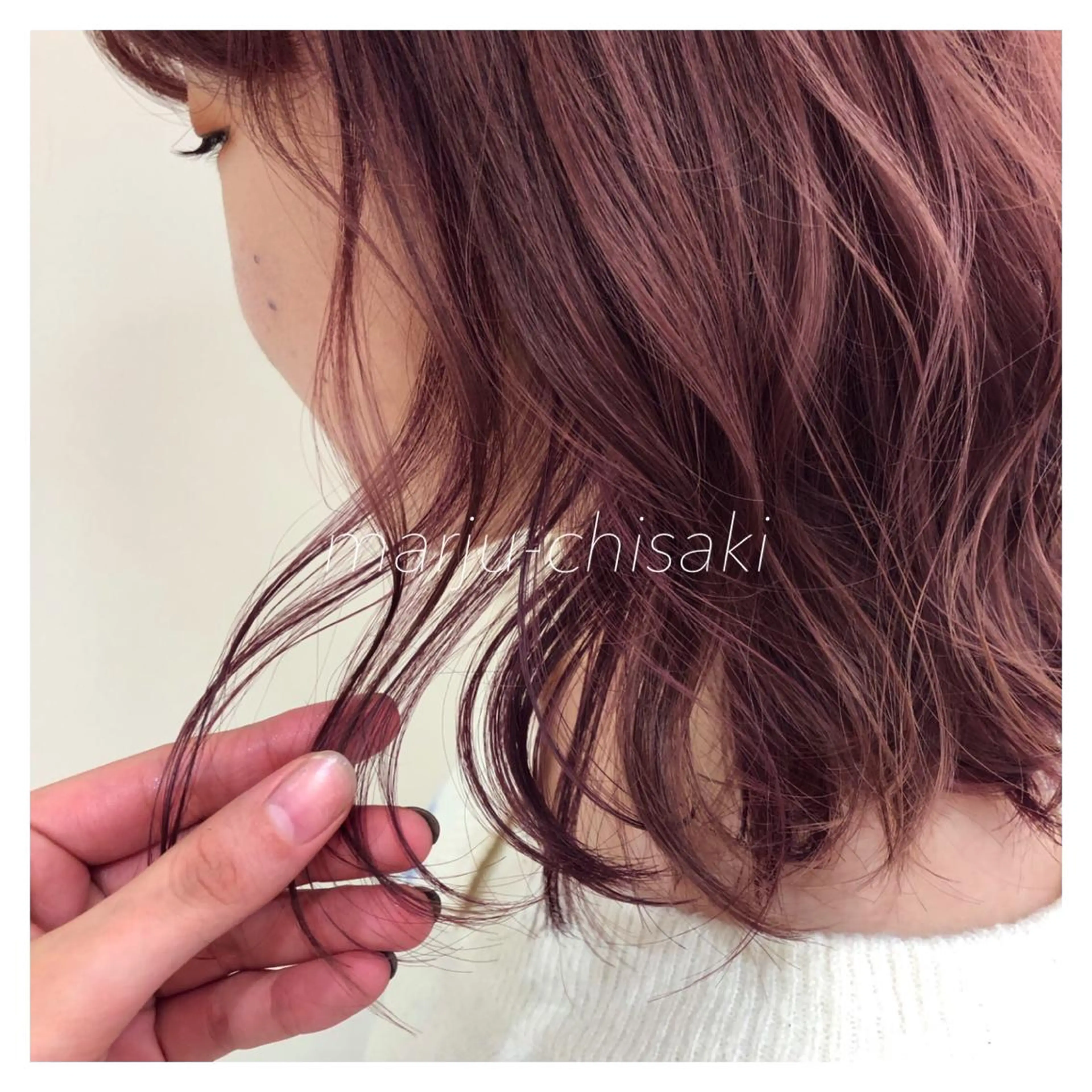 レイヤーカット/ ハイライト　千咲季のヘアスタイル