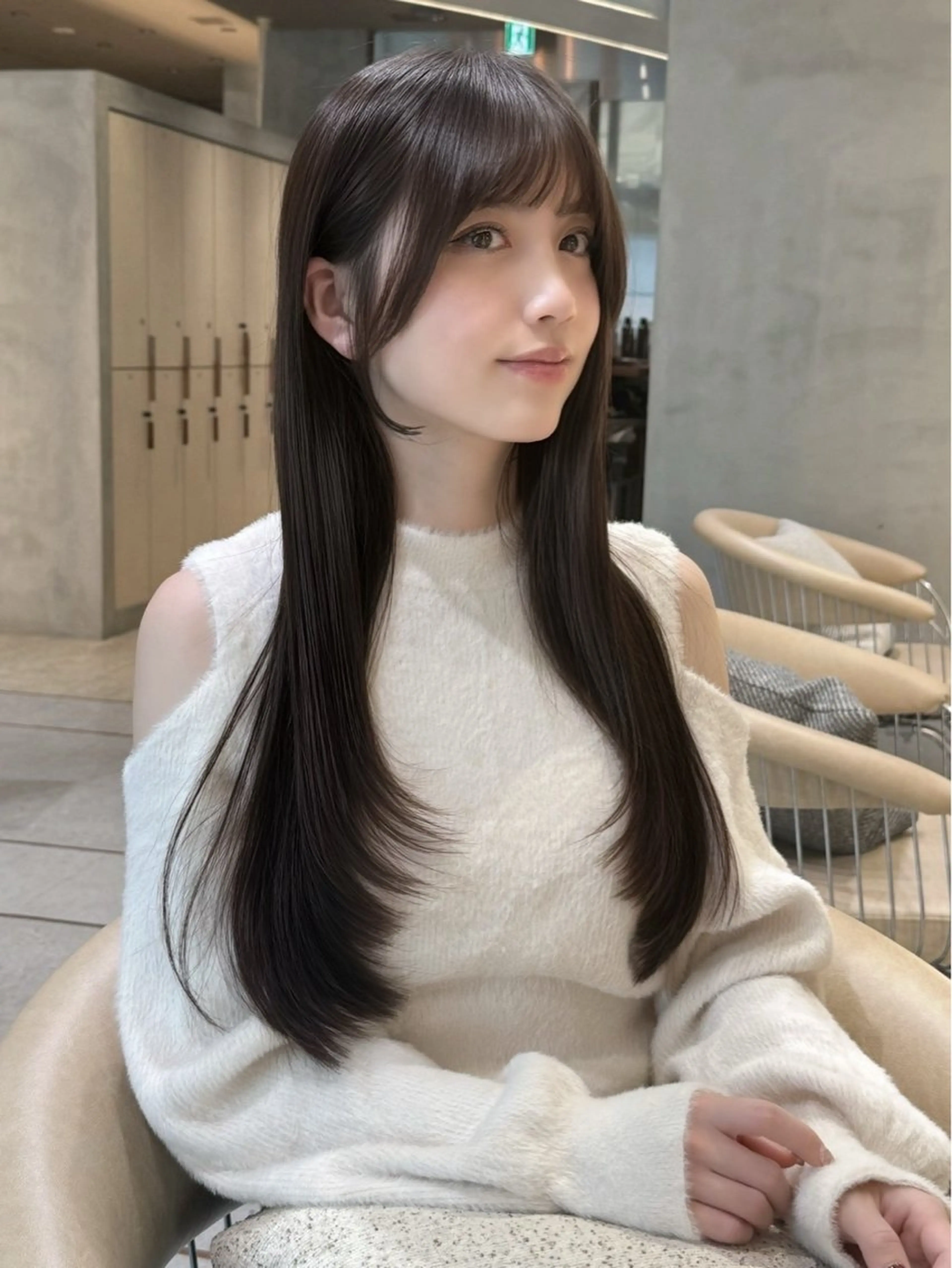 ロング カラー ヘアカラー ゆ らのヘアスタイル