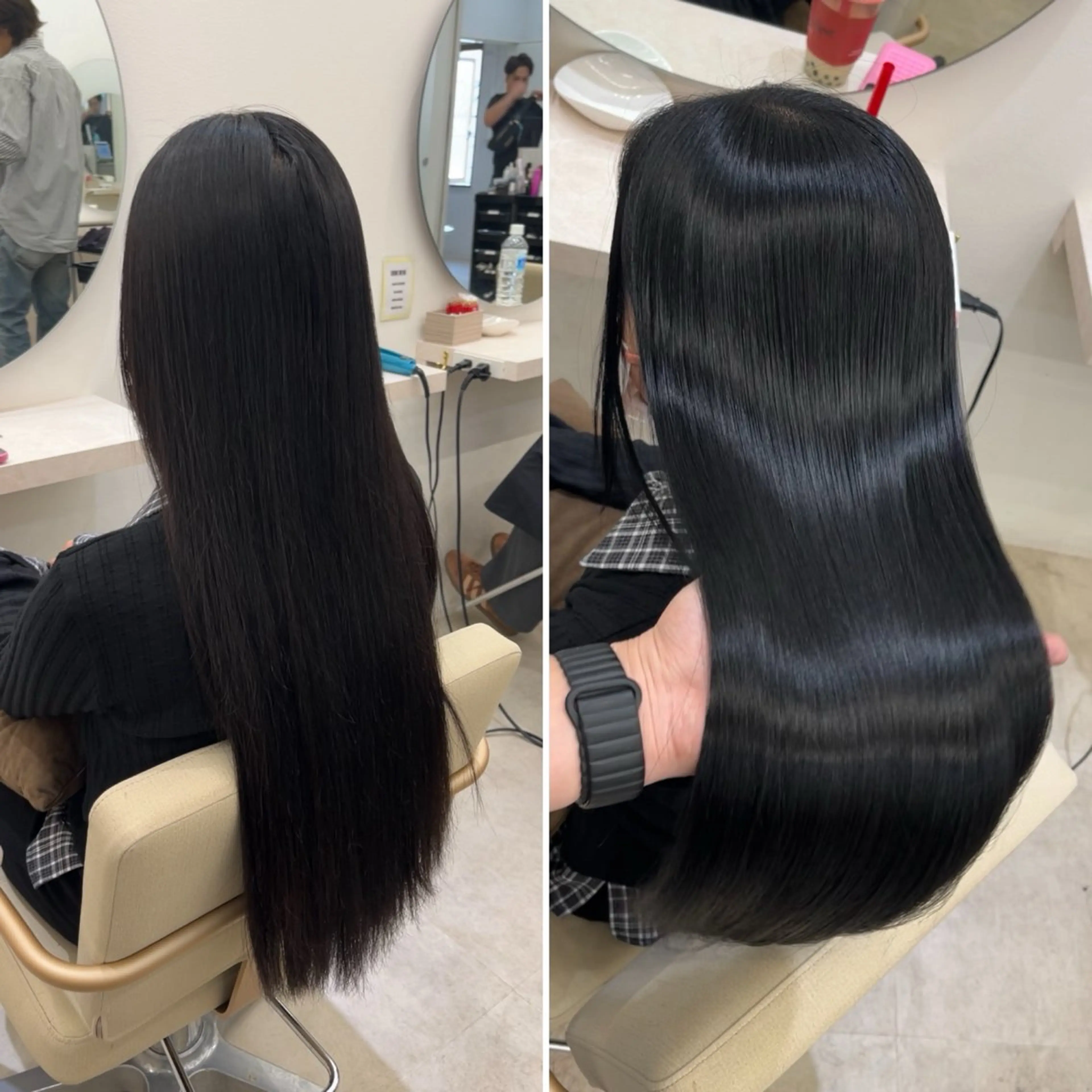 ロング カット ヘアカラー 縮毛矯正 トリートメント 髪質改善/縮毛矯正 梅田茶屋町/西尾祐作のヘアスタイル