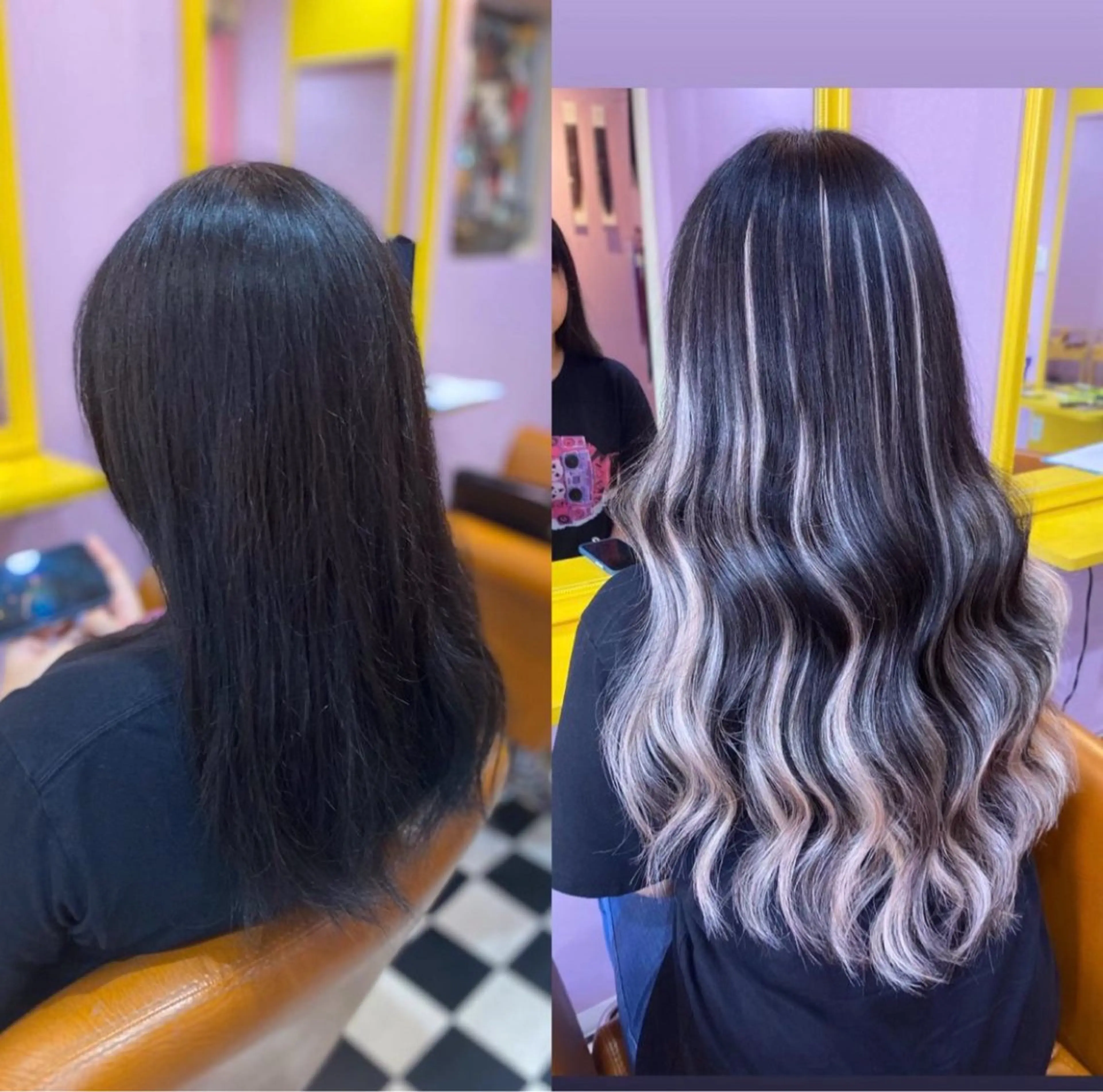 ロング NON ちび編み・シールのヘアスタイル