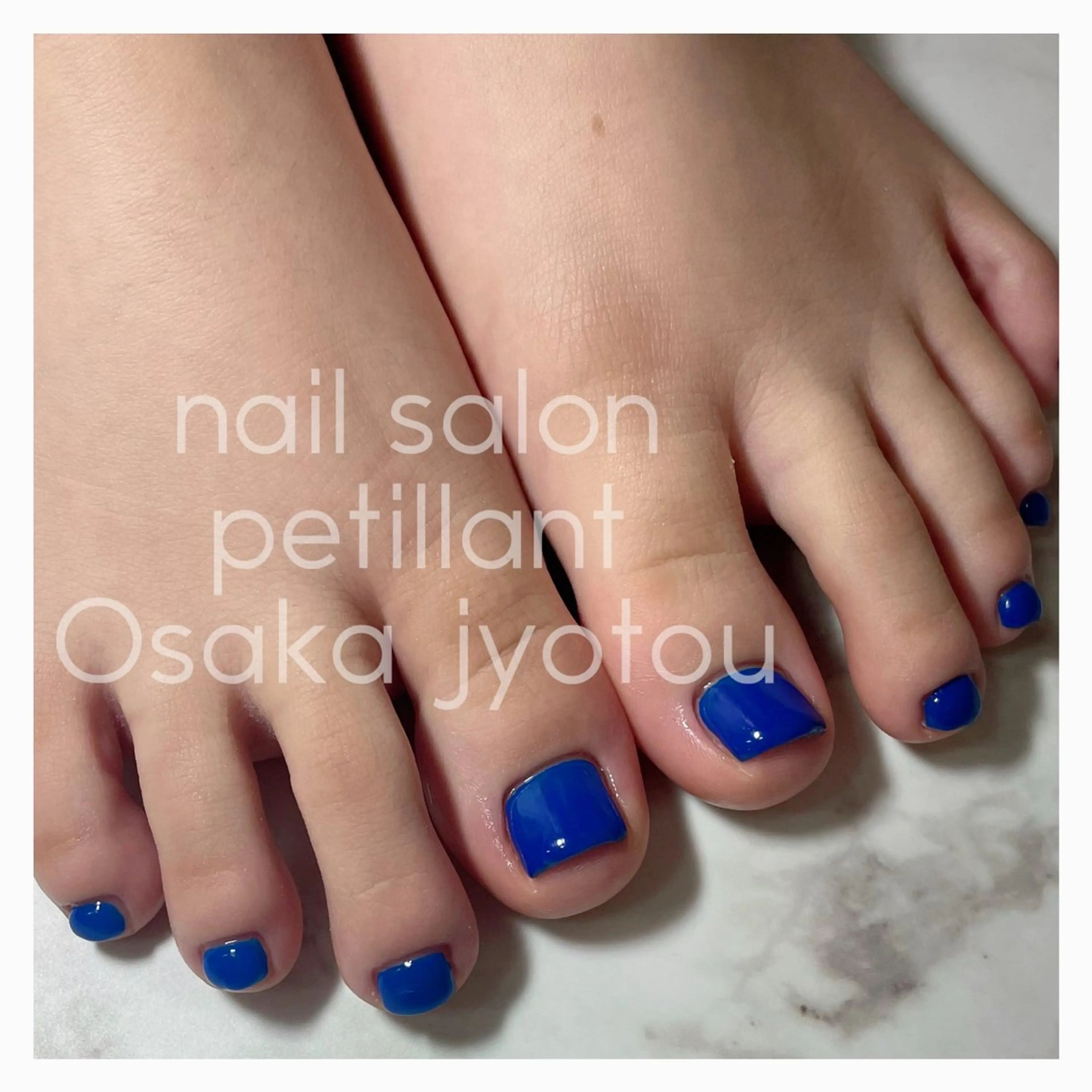 ネイル ブルー nail salon petillantのネイルデザイン