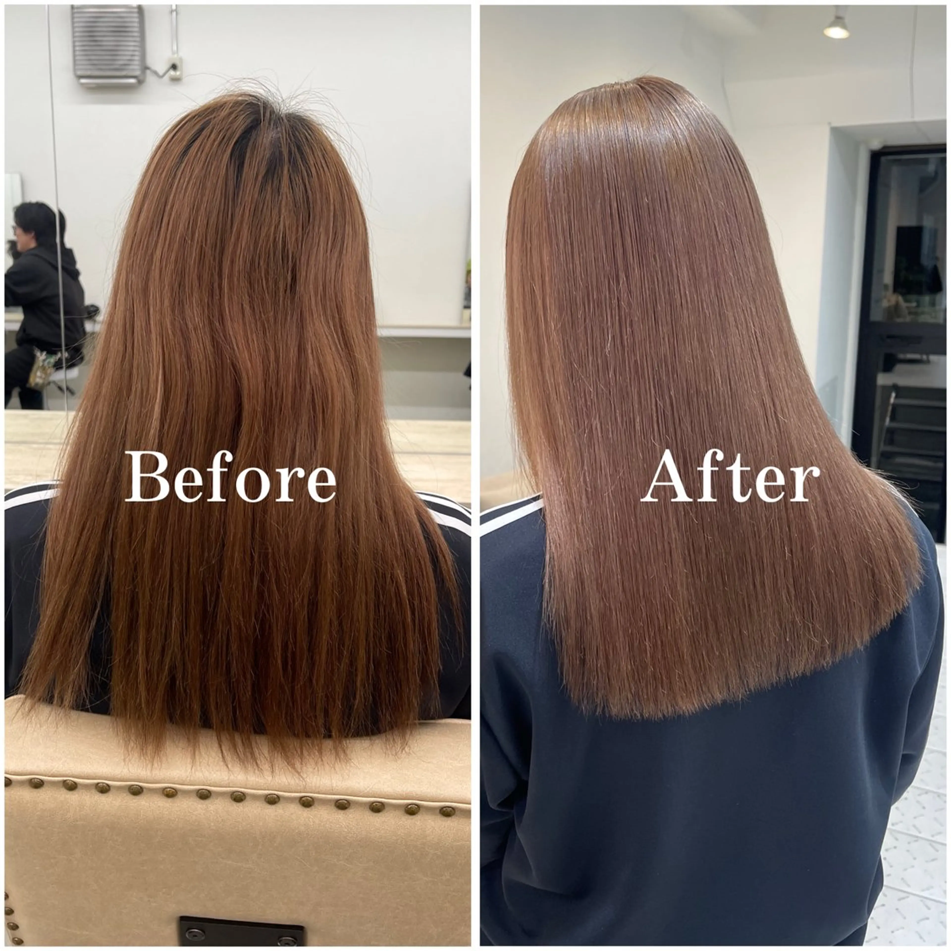 ロング カラー ブリーチ デザインカラー 似合わせカット 縮毛矯正 ムラ修正/ ハイトーン💖Riaのヘアスタイル