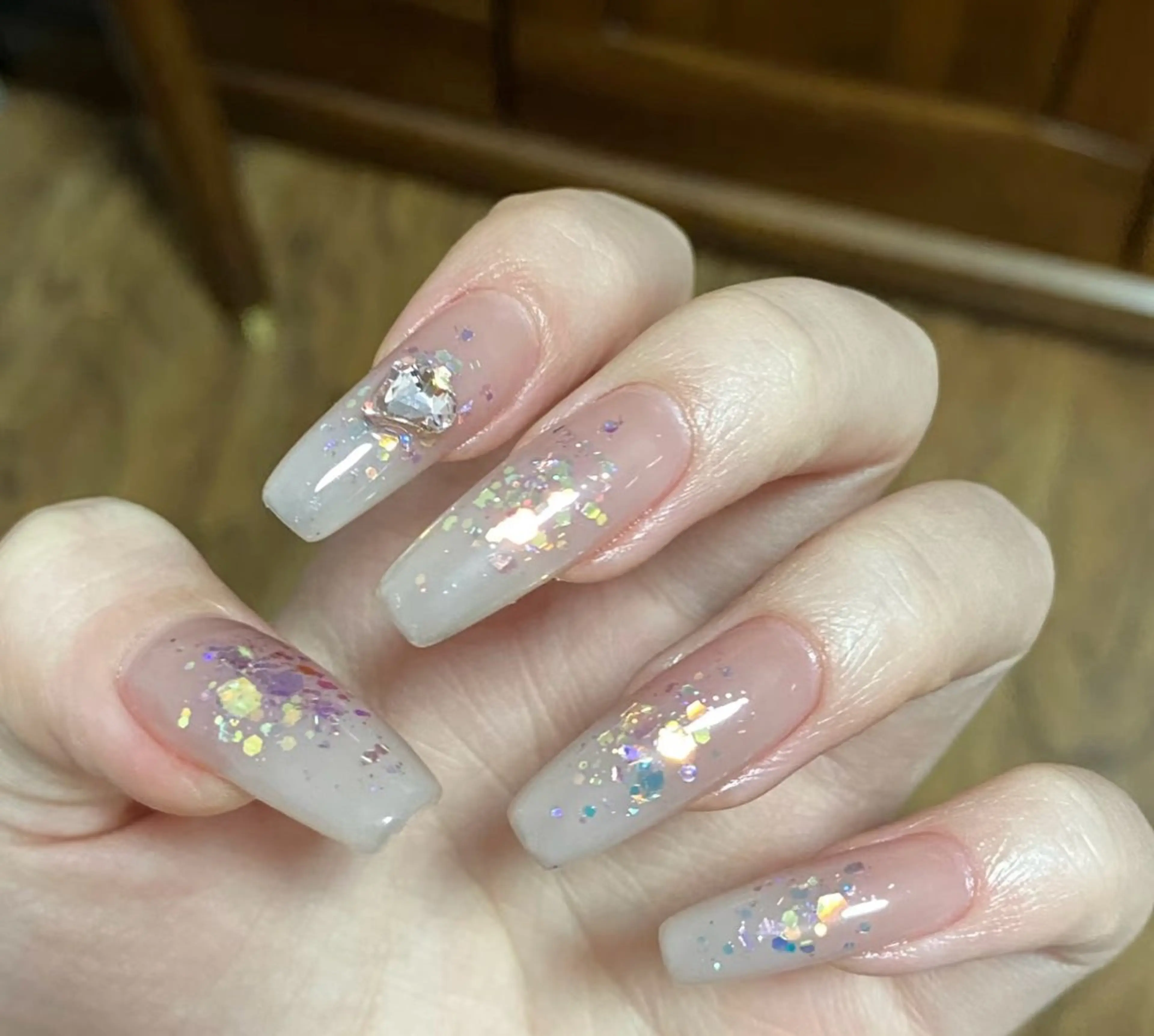 ネイル アートネイル チークネイル 長さ出し フットネイル ジェルネイル 山田 由奈のネイルデザイン