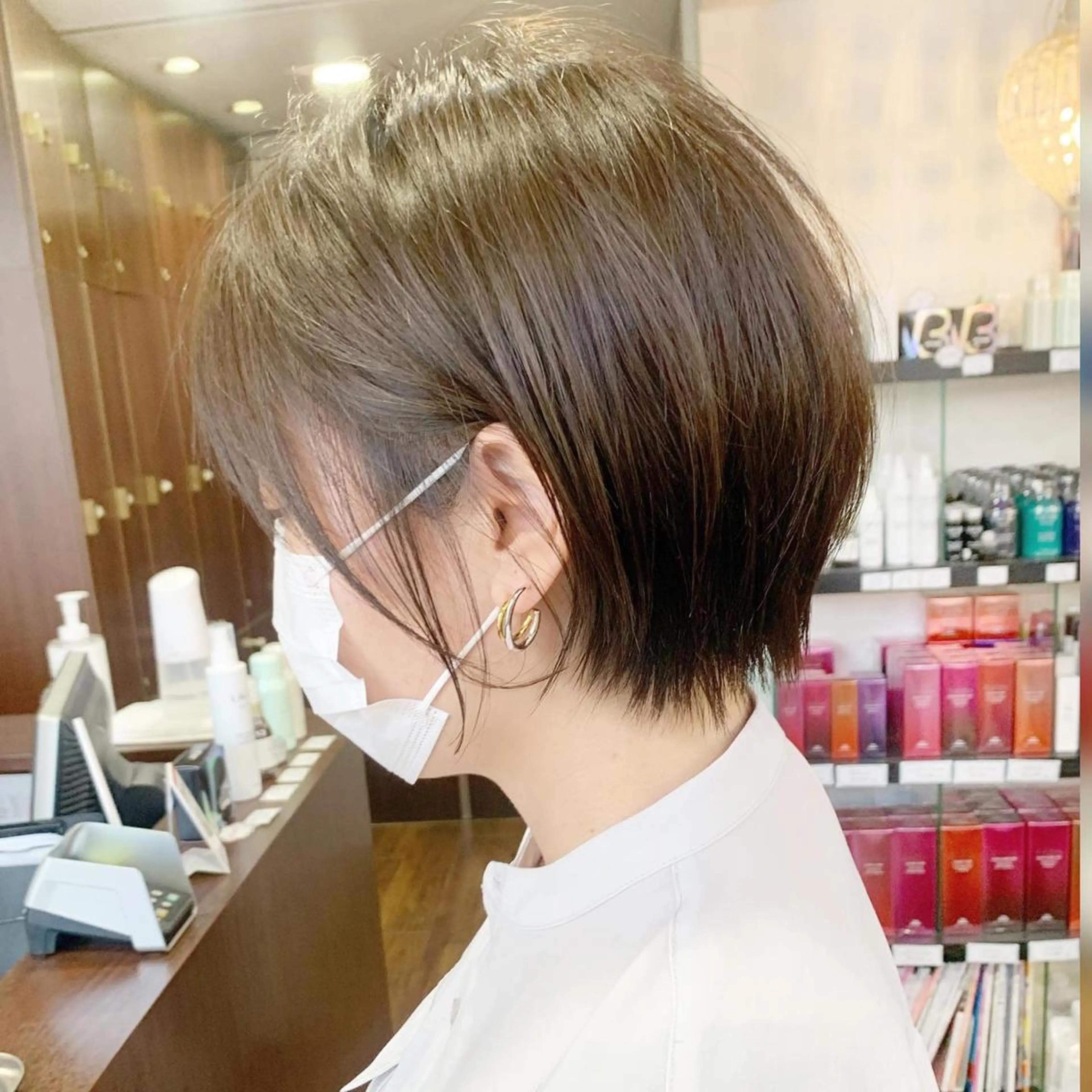 ショート カラー 縮毛矯正/ショート/ レイヤー/畑中正敏のヘアスタイル