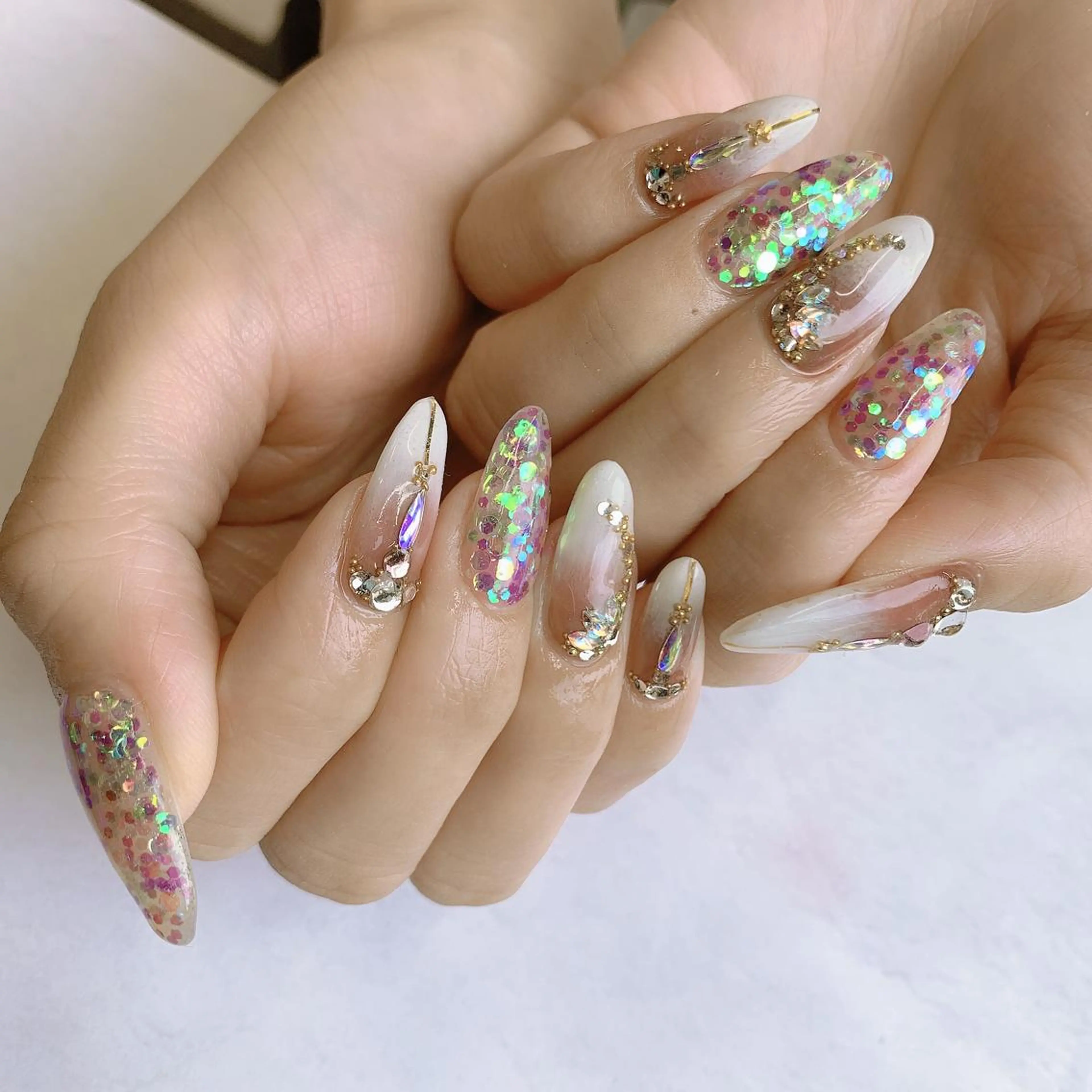 ネイル アートネイル 持ち込み スカルプネイル シンプルネイル ハンドネイル フットネイル Adite nailのネイルデザイン