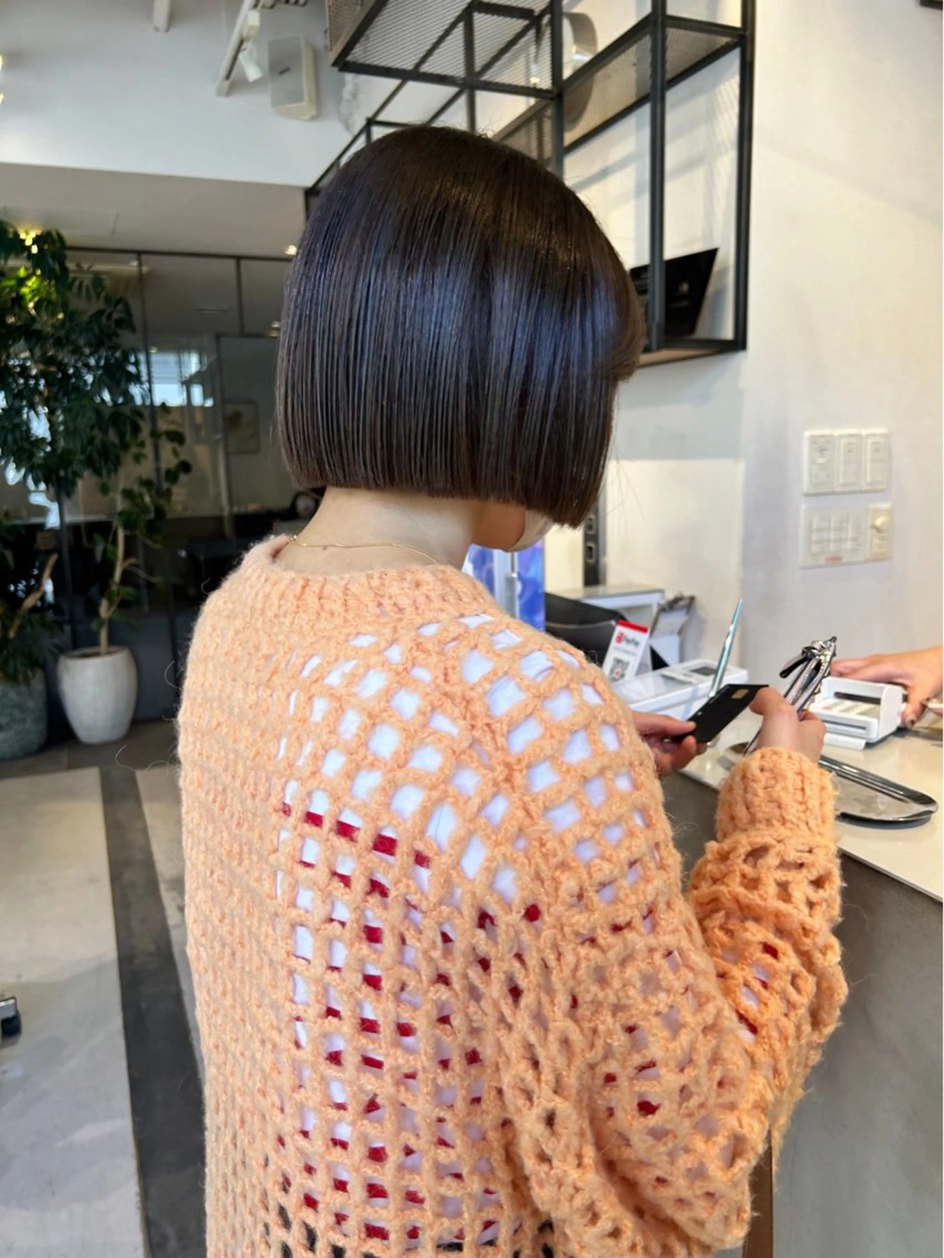 ショート カラー ボブ タグチ アスカのヘアスタイル