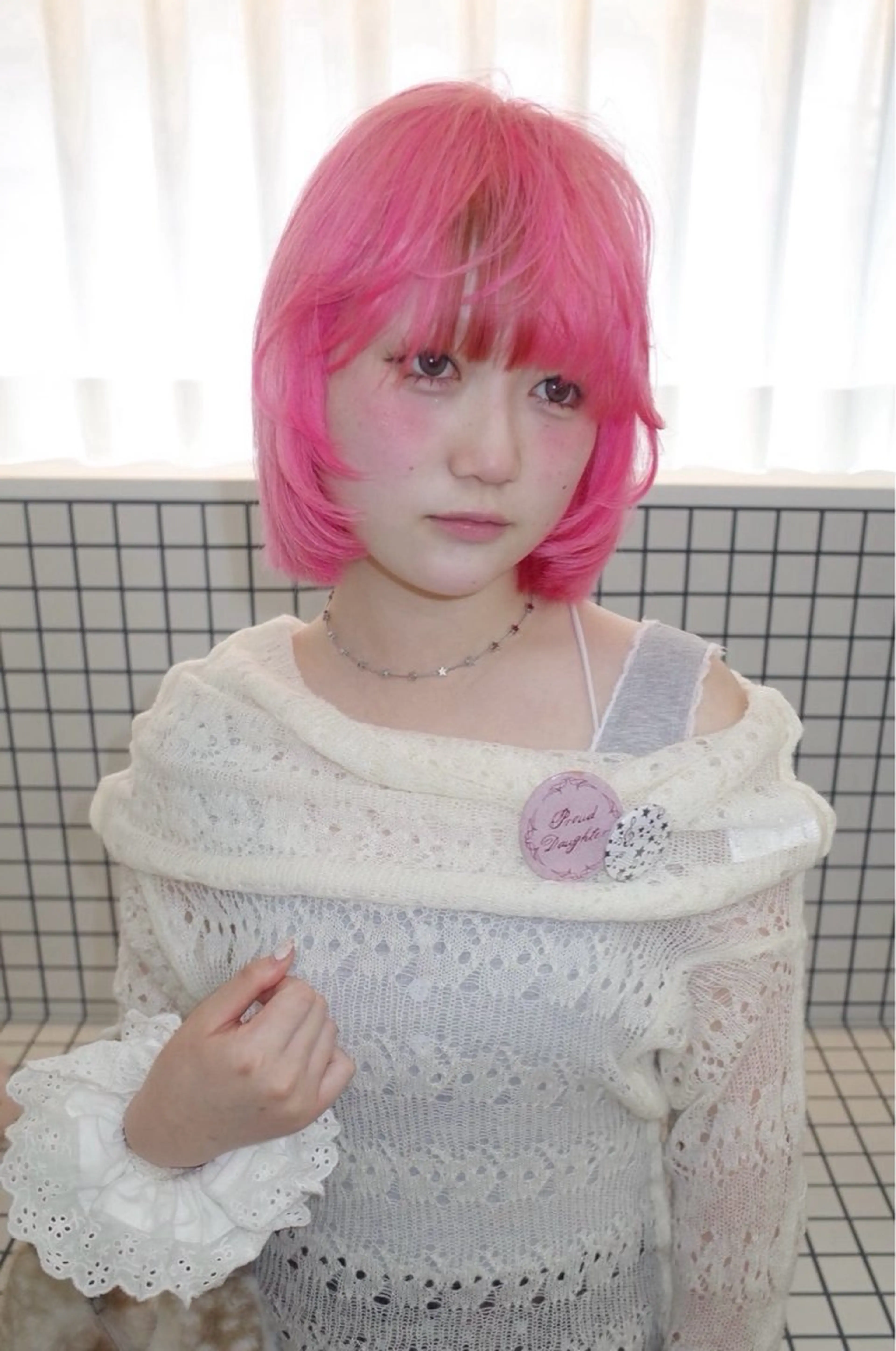 ショート カラー ピンクカラー ヘアカラー トリートメント Momoka🪷 /ハイトーンのヘアスタイル