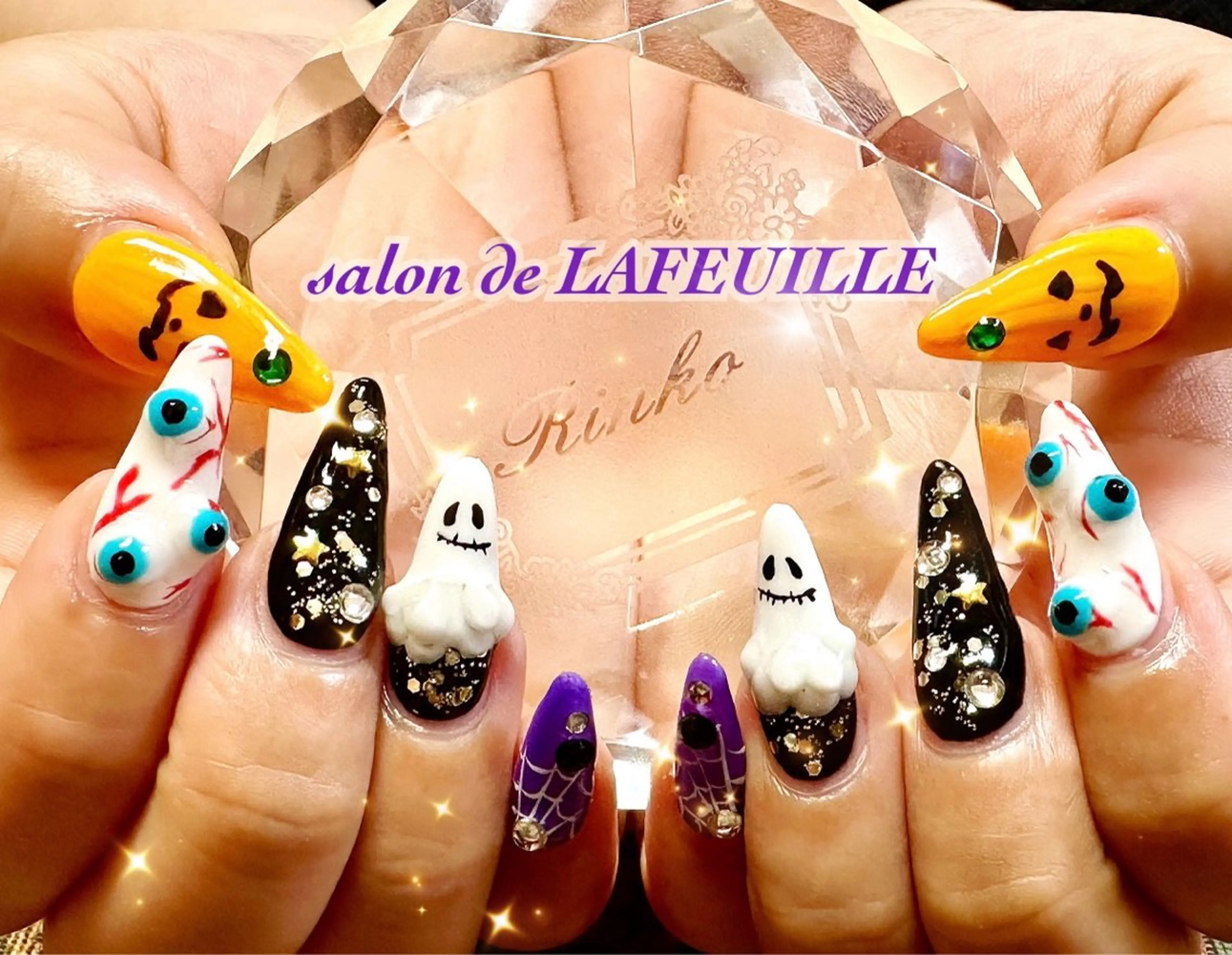 ロング サロンドラフィーユ LAFEUILLEのネイルデザイン