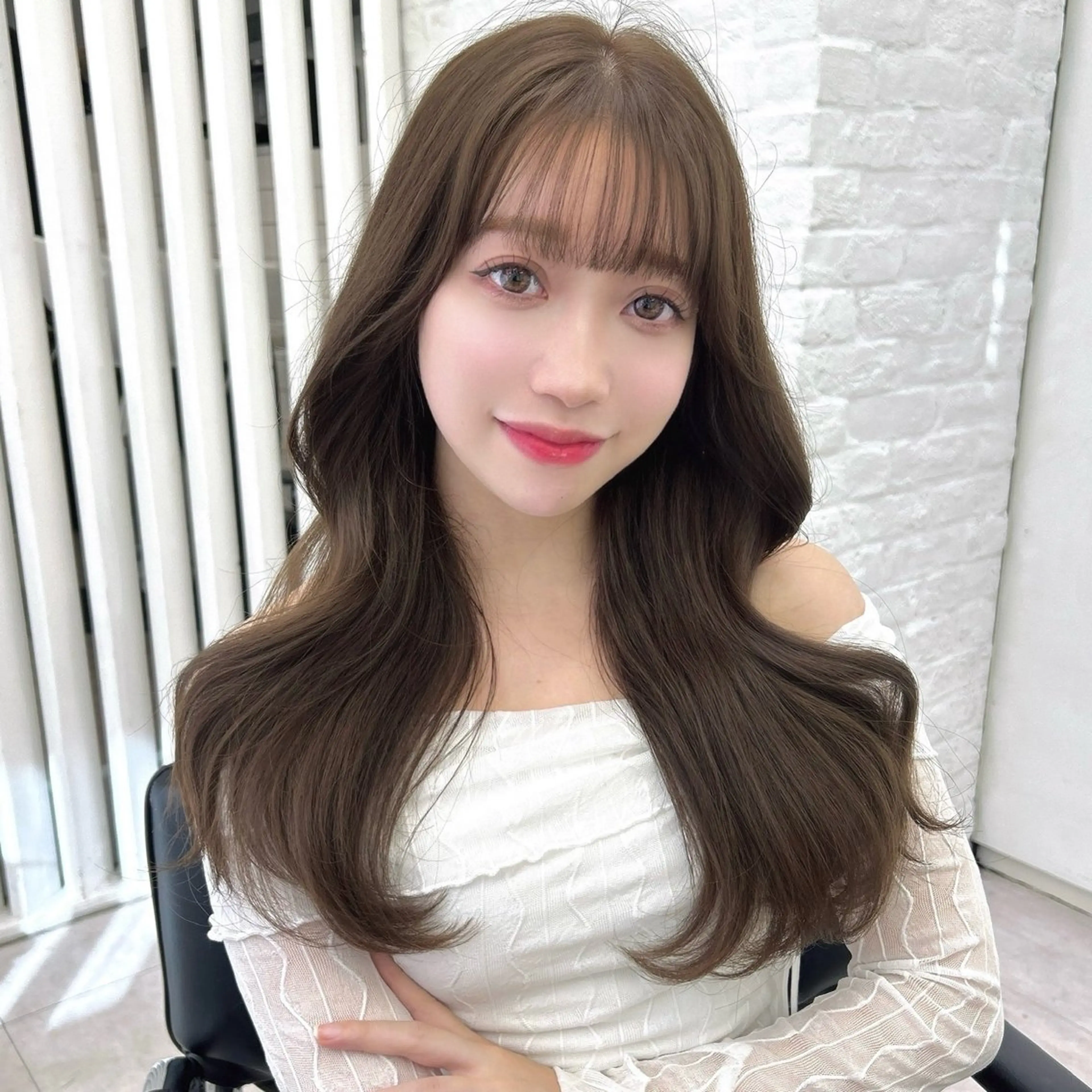 ロング カラー カット ヘアカラー トリートメント 透明感カラー 古山 結季🌙🖤のヘアスタイル