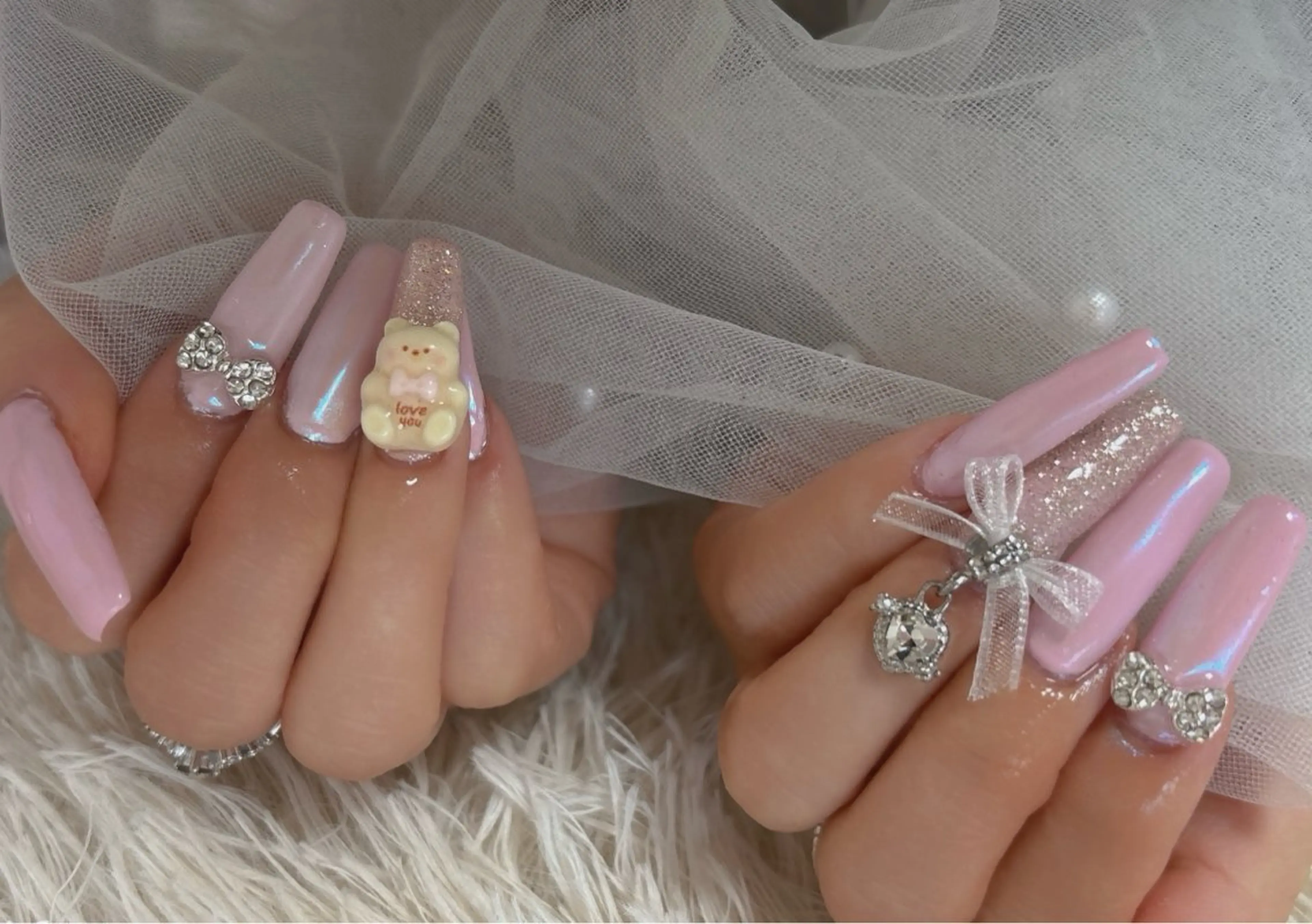 ネイル オーロラネイル ハンドネイル nail salon はるりのネイルデザイン