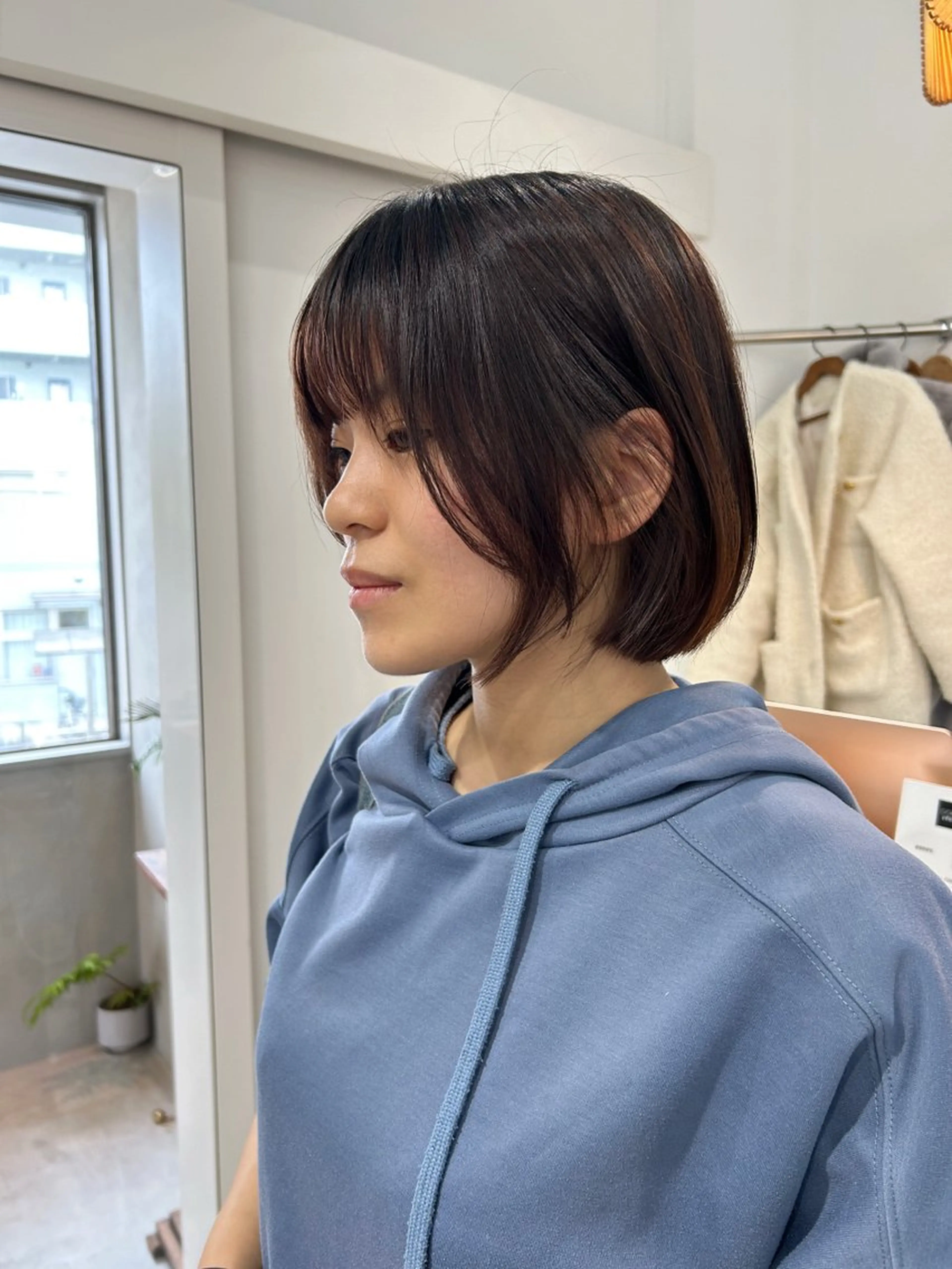 ショート カラー ボブ 韓国風ヘア カット ヘアカラー トリートメント miyu/御器所 OORRY.etwaのヘアスタイル