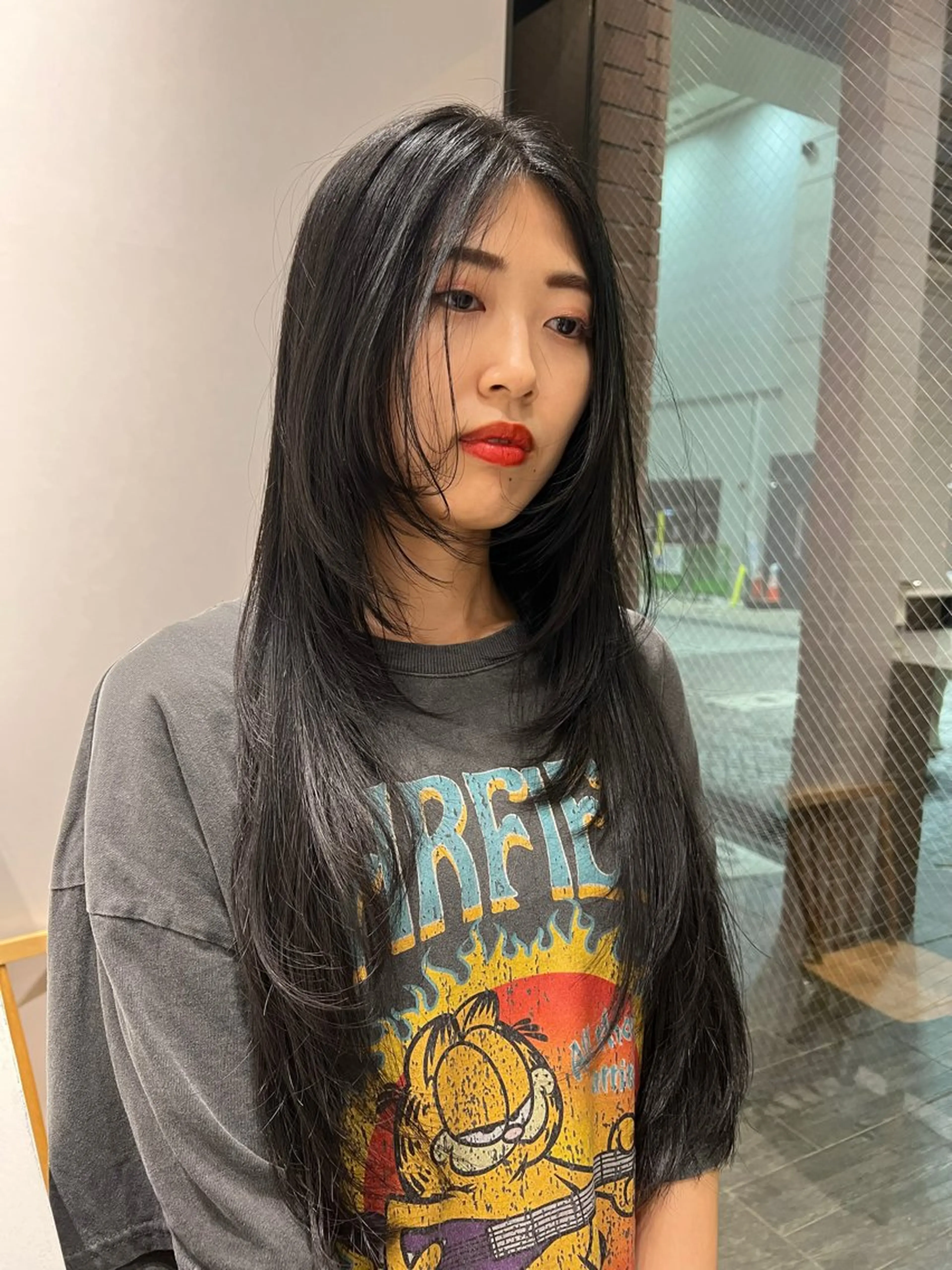 ロング ロングレイヤー ハッシュカット レイヤーカット ロング SALOWIN熊本 yuseiのヘアスタイル