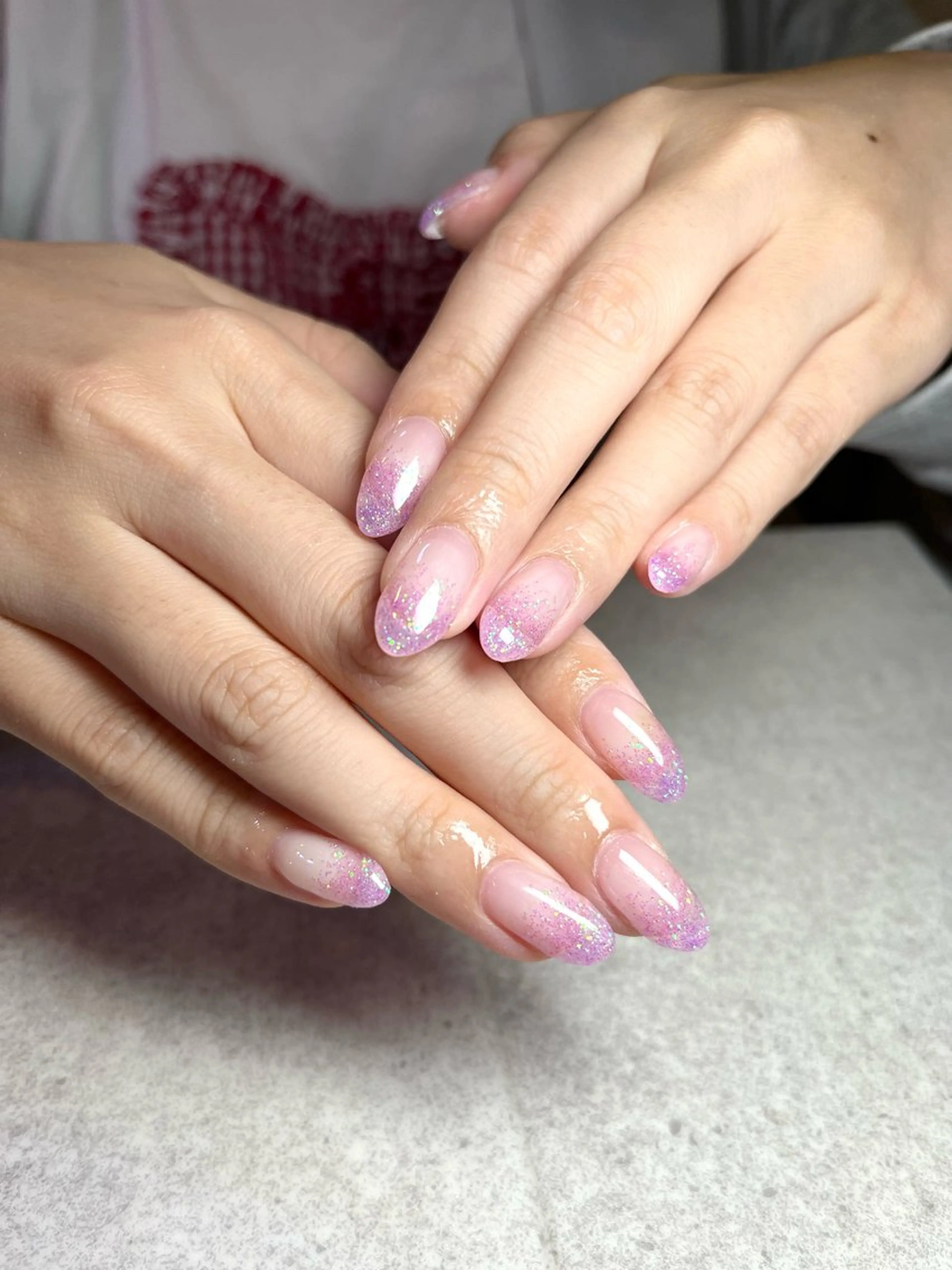 ネイル ラメ(グリッター) ラメグラデーション 🌻Sunrich Fuka🌻のネイルデザイン