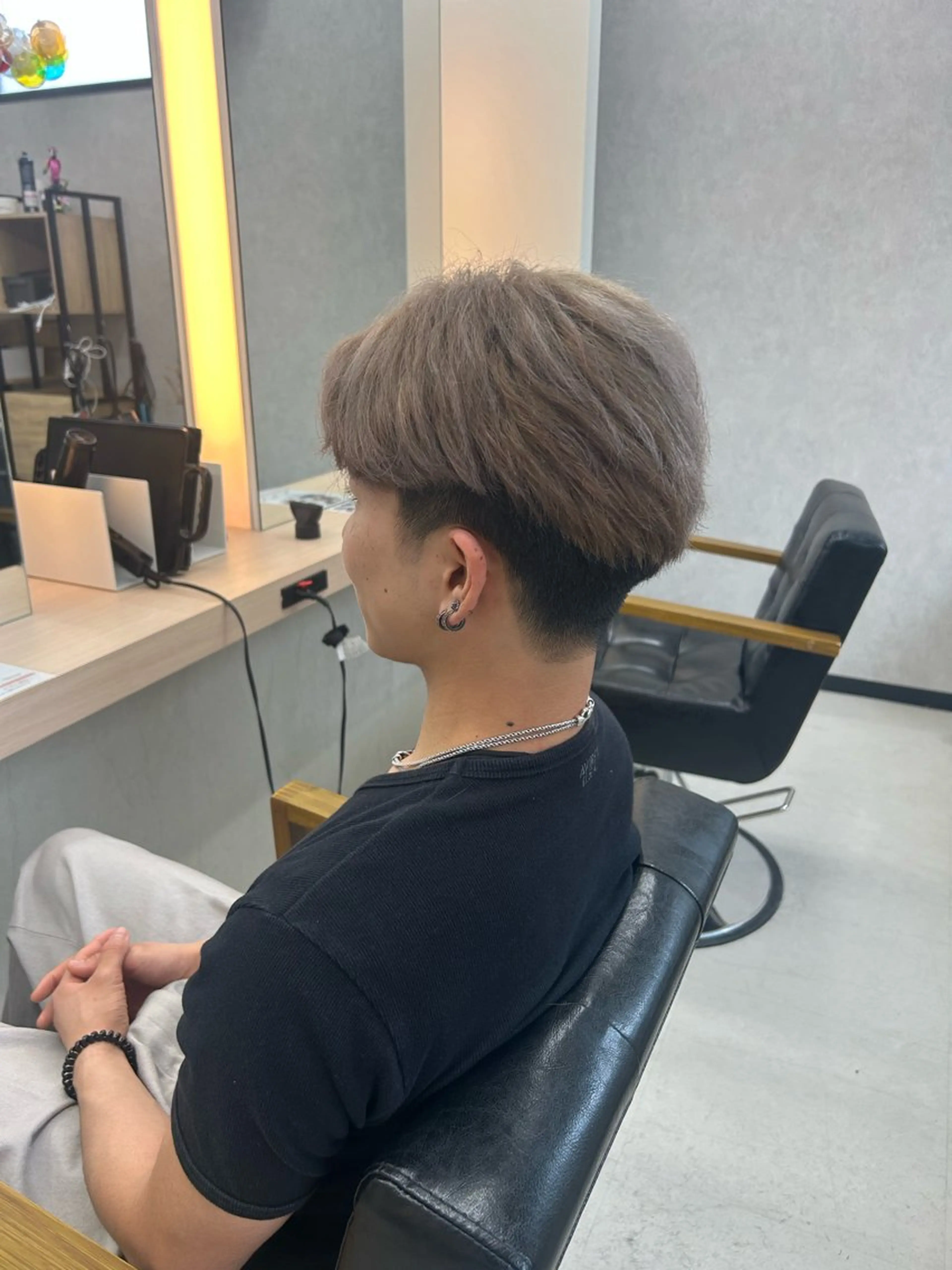 ショート カラー メンズ グレージュ ヘアカラー 【ALEAP】 sakuraのヘアスタイル