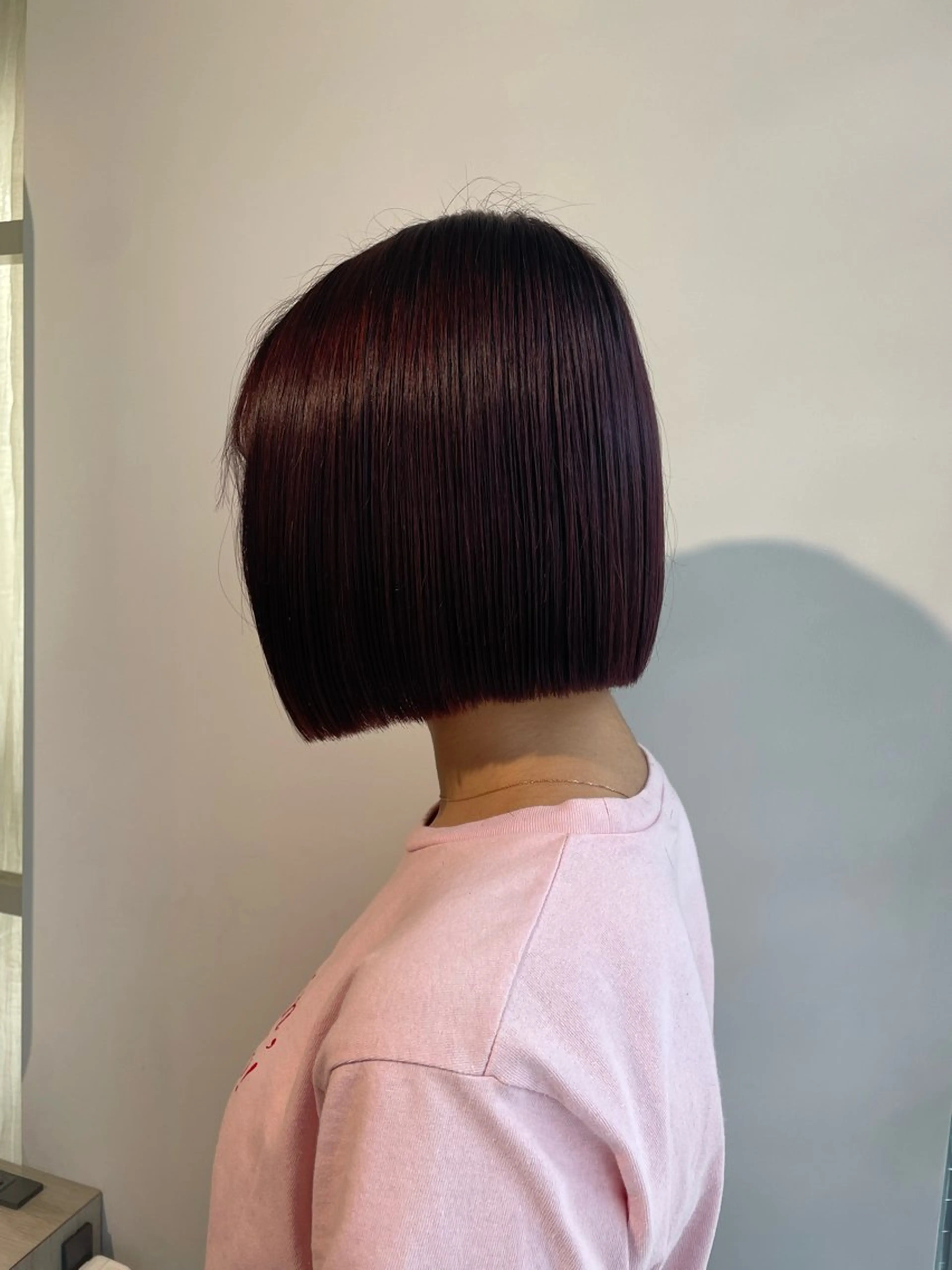 ミディアム ボブ ハッシュカット 暖色カラー/伊藤菜月のヘアスタイル