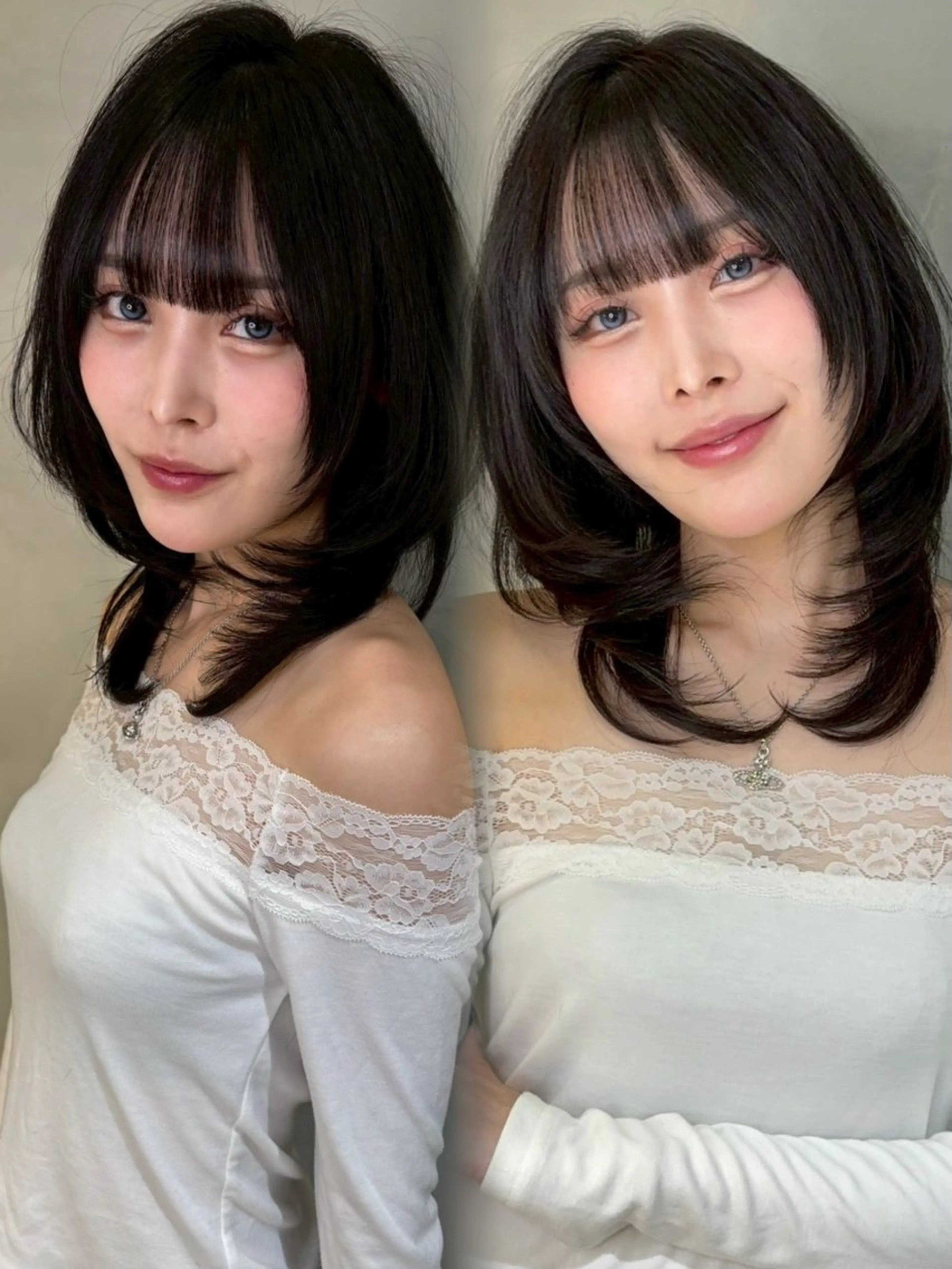 セミロング HINA 仙台/ レイヤー/縮毛矯正のヘアスタイル