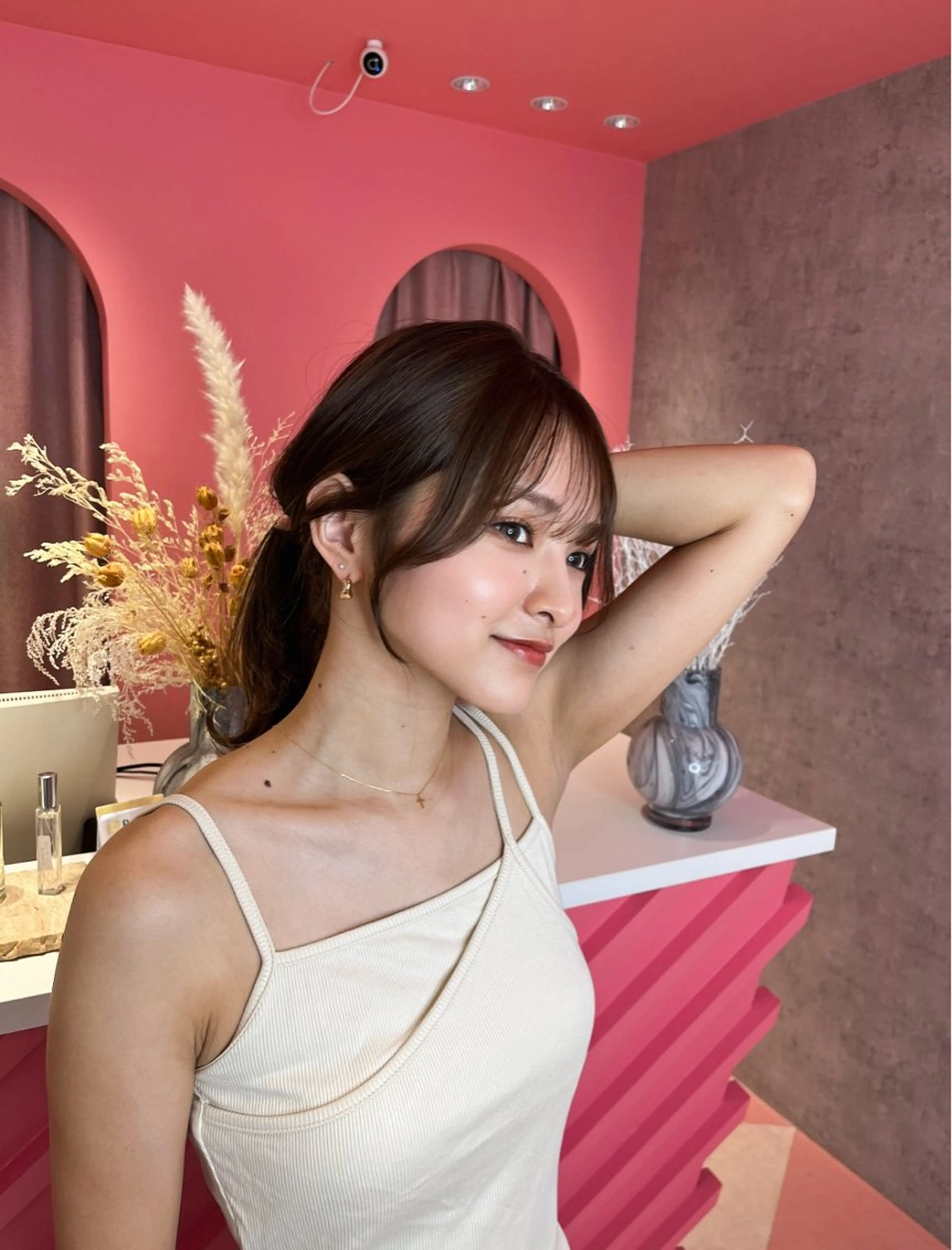 ミディアム カラー 山崎/ボブ縮毛矯正 レイヤー髪質改善のヘアスタイル