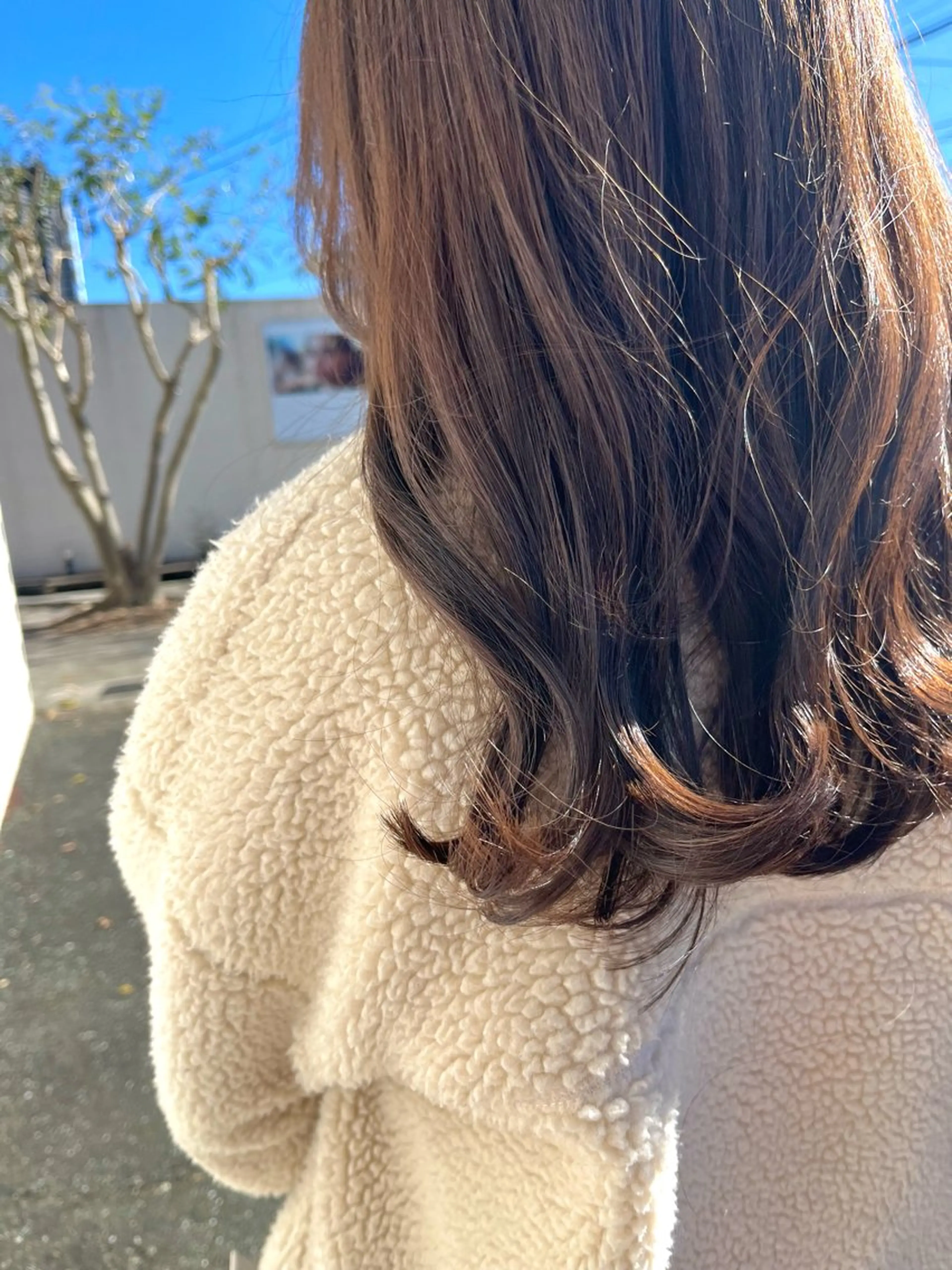 セミロング カラー パーマ ヘアアレンジ ちひろ /似合わせカラーのヘアスタイル