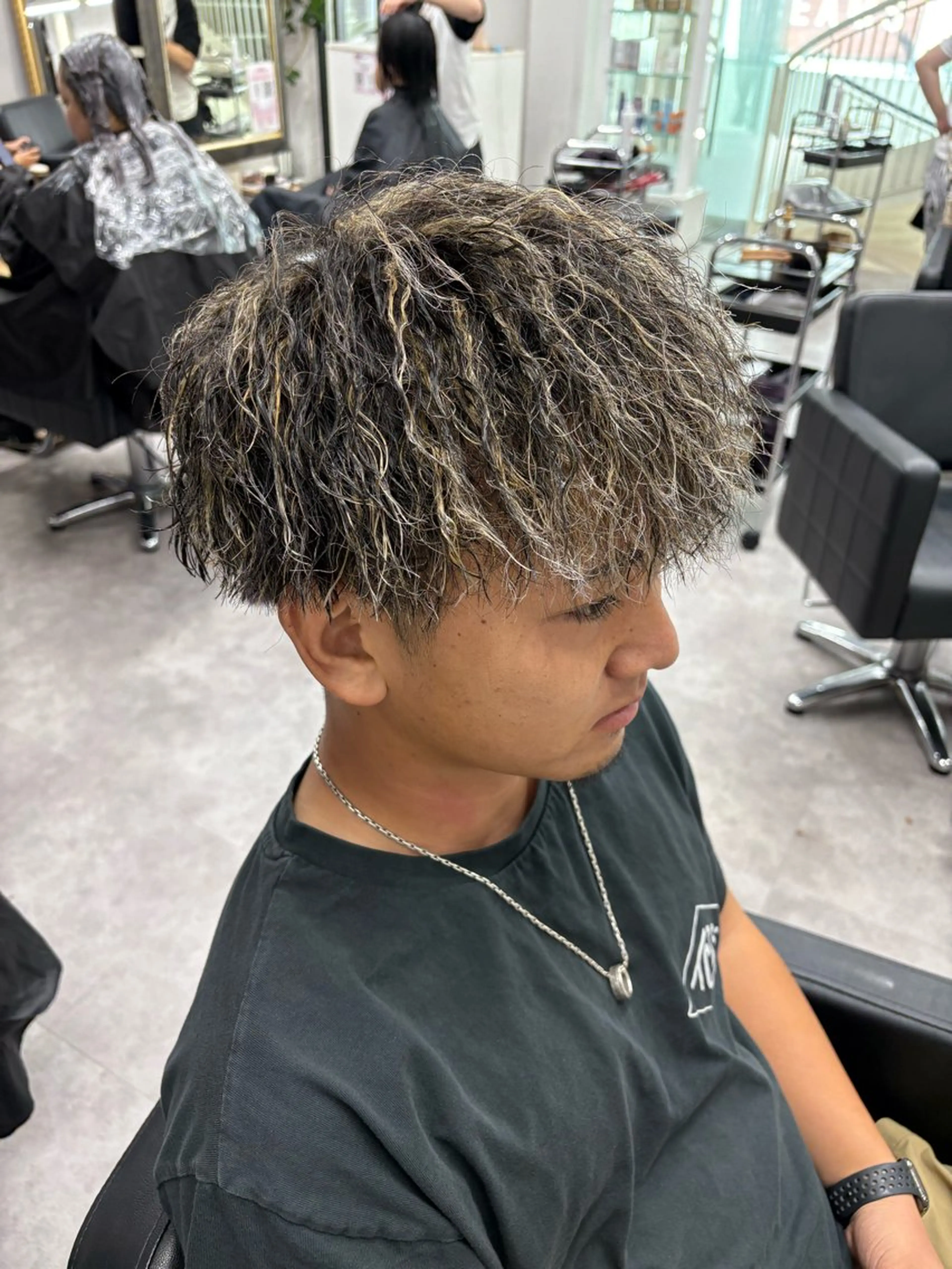 カラー パーマ メンズ 笹江 瑞穂のヘアスタイル