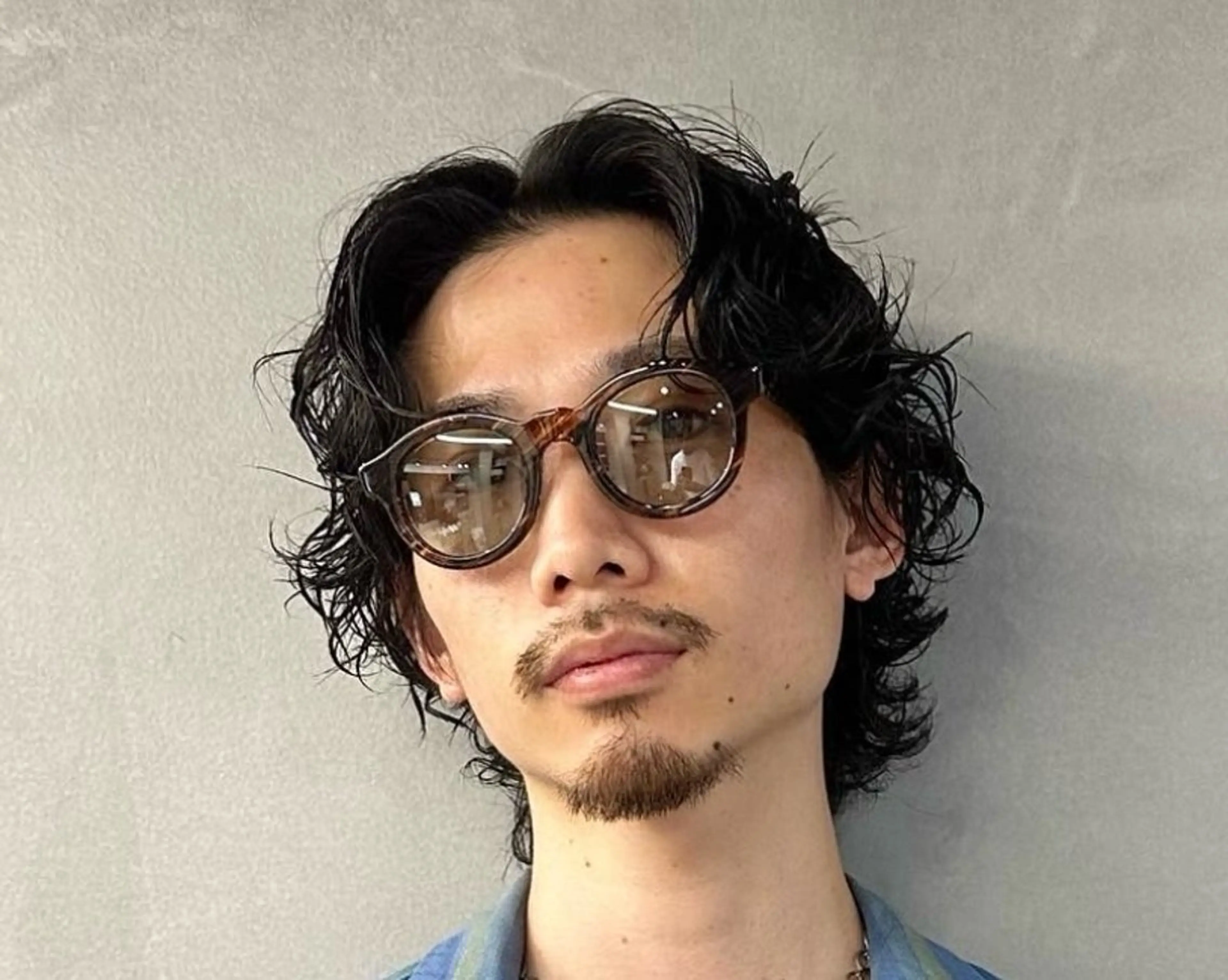 ミディアム パーマ ヘアアレンジ メンズ カット パーマ fifth 石川 凪のヘアスタイル