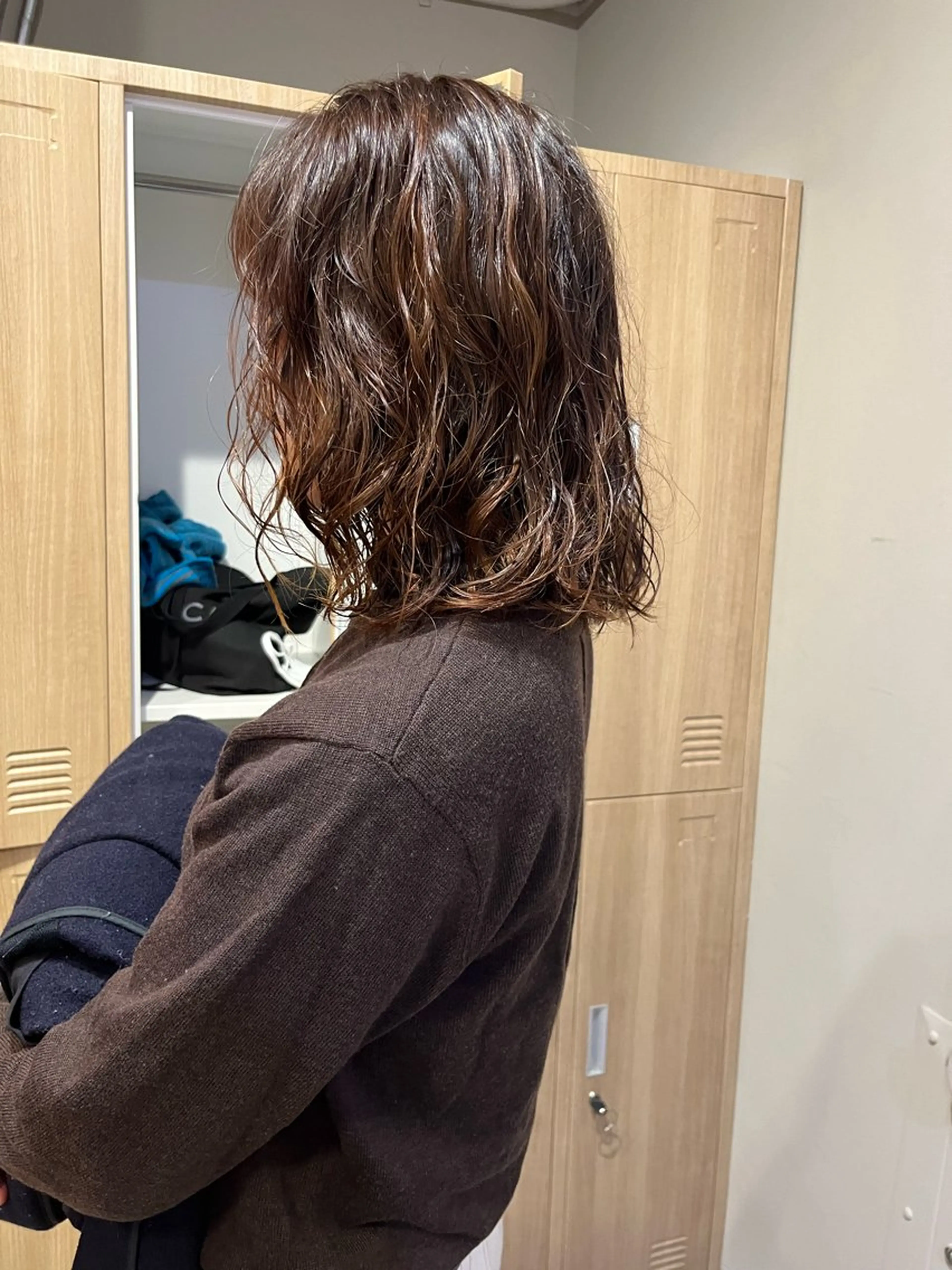 パーマ パーマ レイヤーカット🍏 透明感カラー/ののかのヘアスタイル
