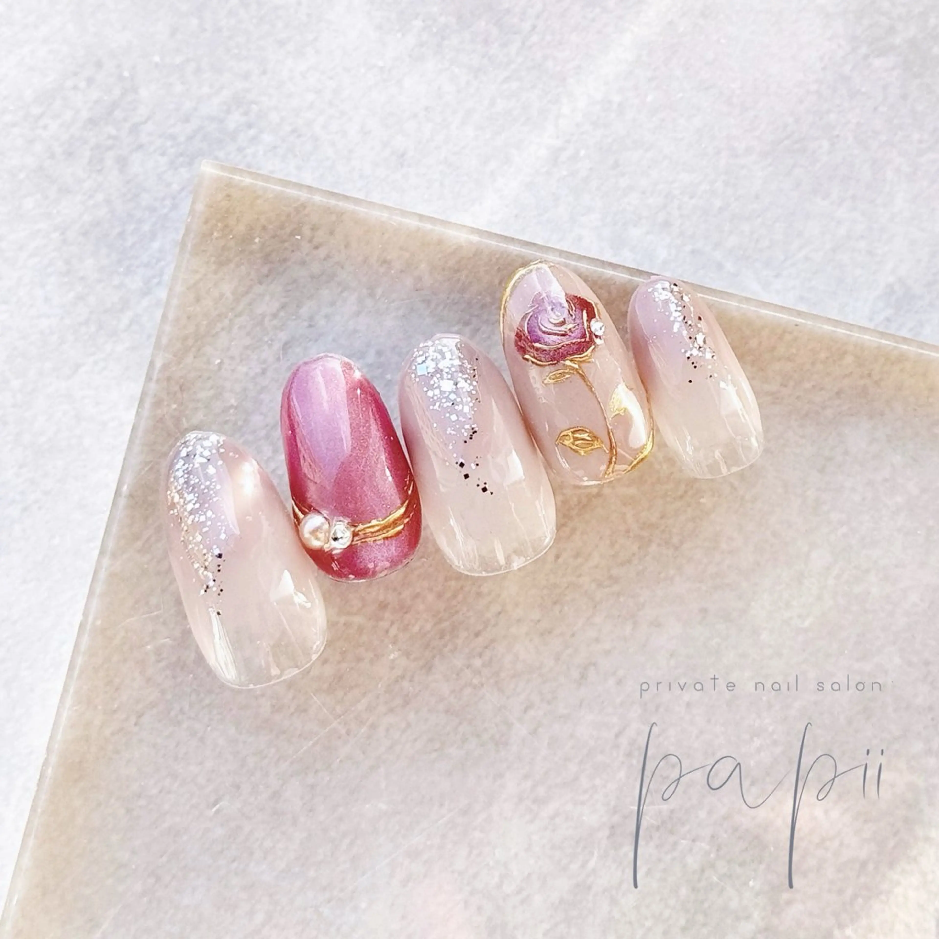 ネイル シンプルネイル ハンドネイル private nail salon papii所属・papii☆ kurodaのネイルデザイン