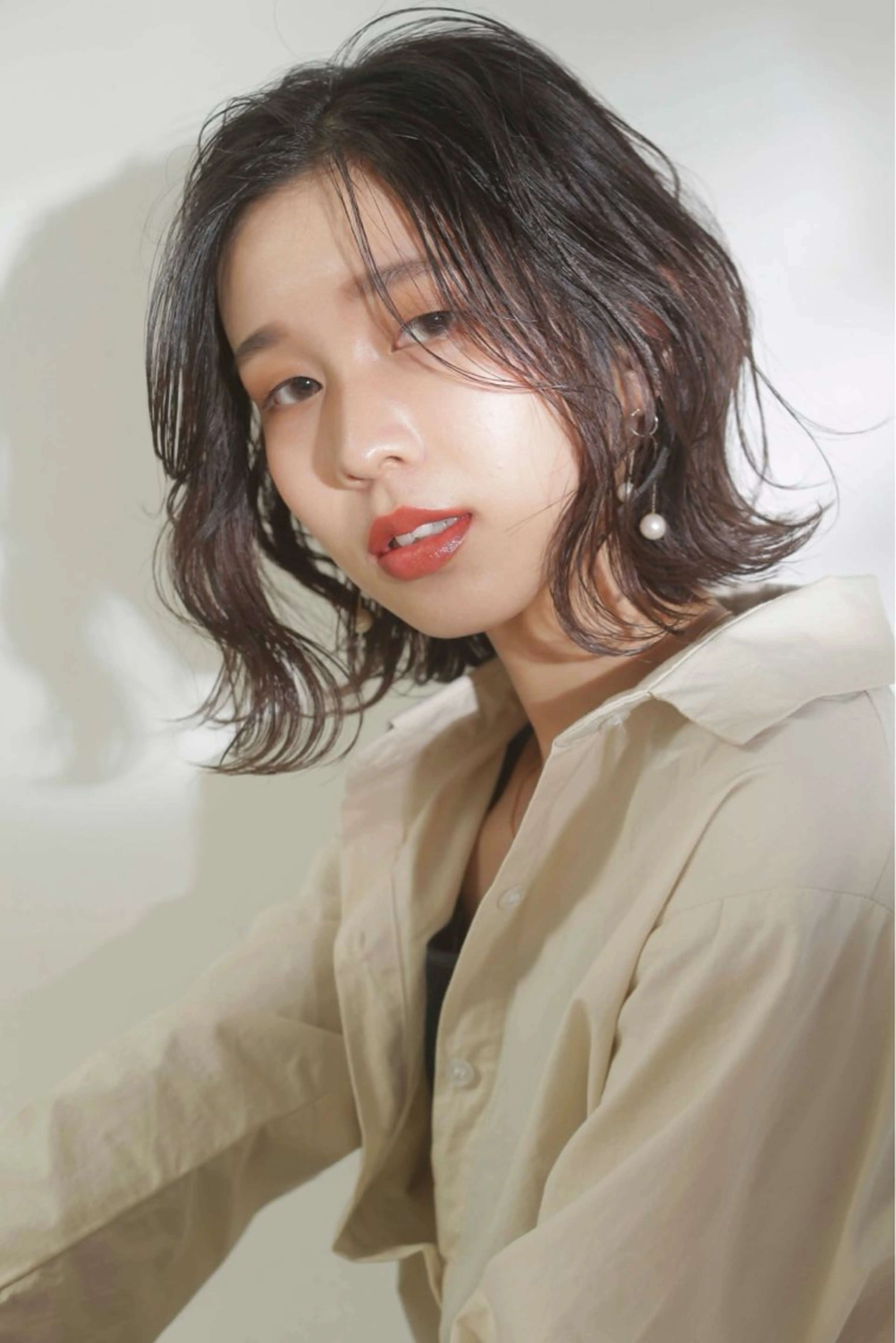 ミディアム カット ヘアカラー トリートメント MODEks eau 佐藤優志のヘアスタイル