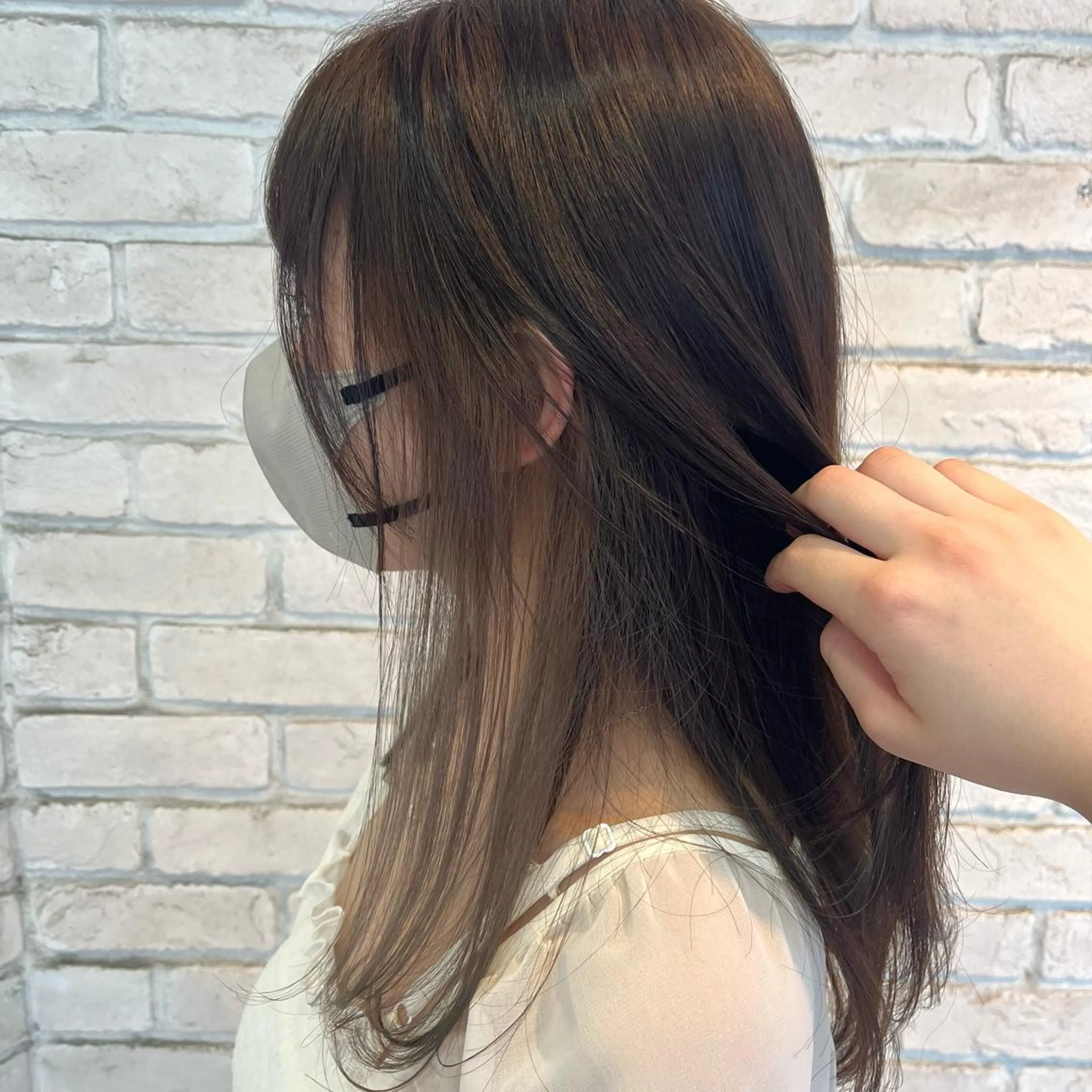 ミディアム カラー 韓国レイヤー 暖色カラー/さくらのヘアスタイル