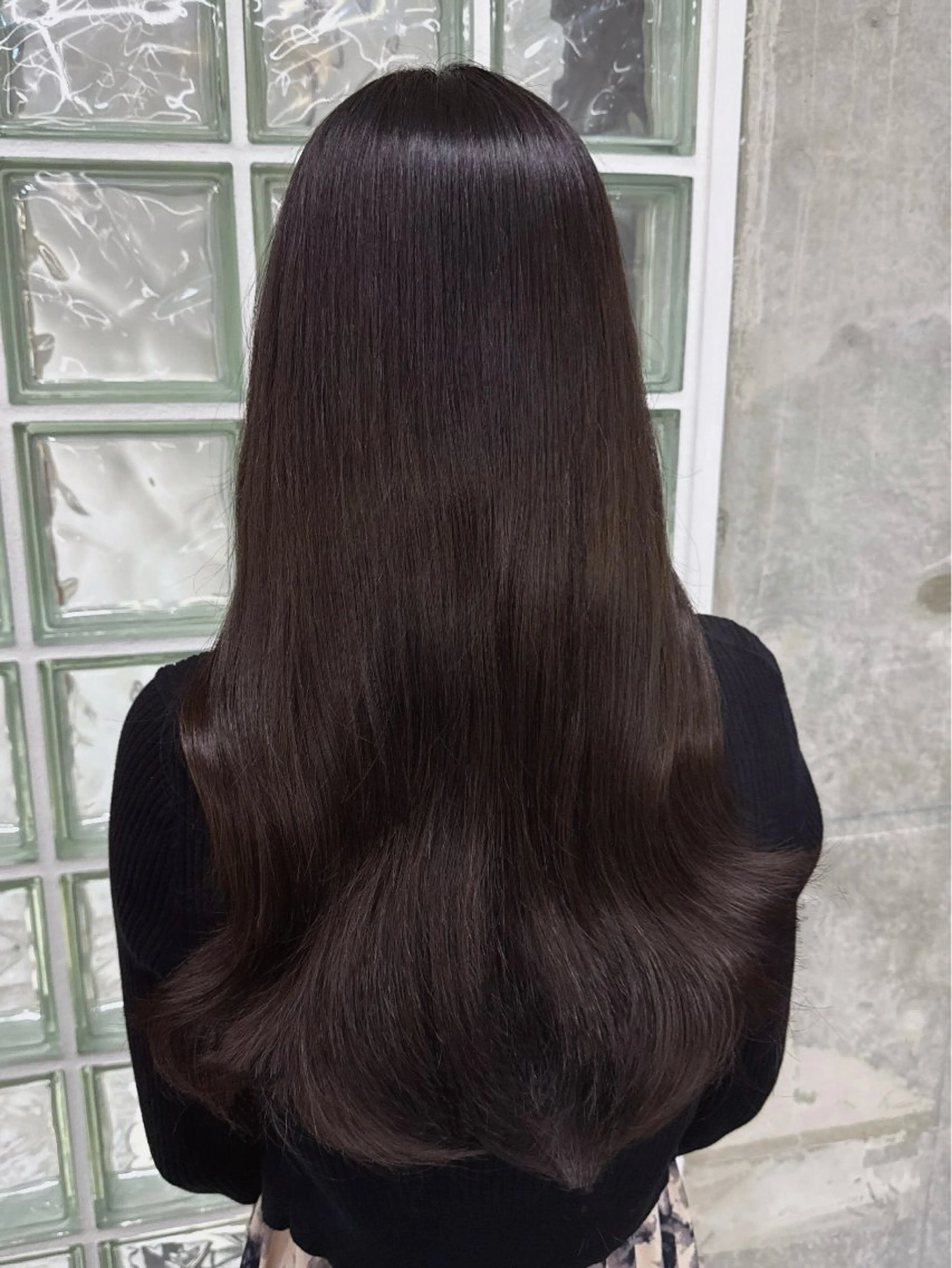 カラー ブラウンカラー ダークブラウン ラベンダーカラー ヘアカラー トリートメント ヘアセット 秋永 鈴のヘアスタイル