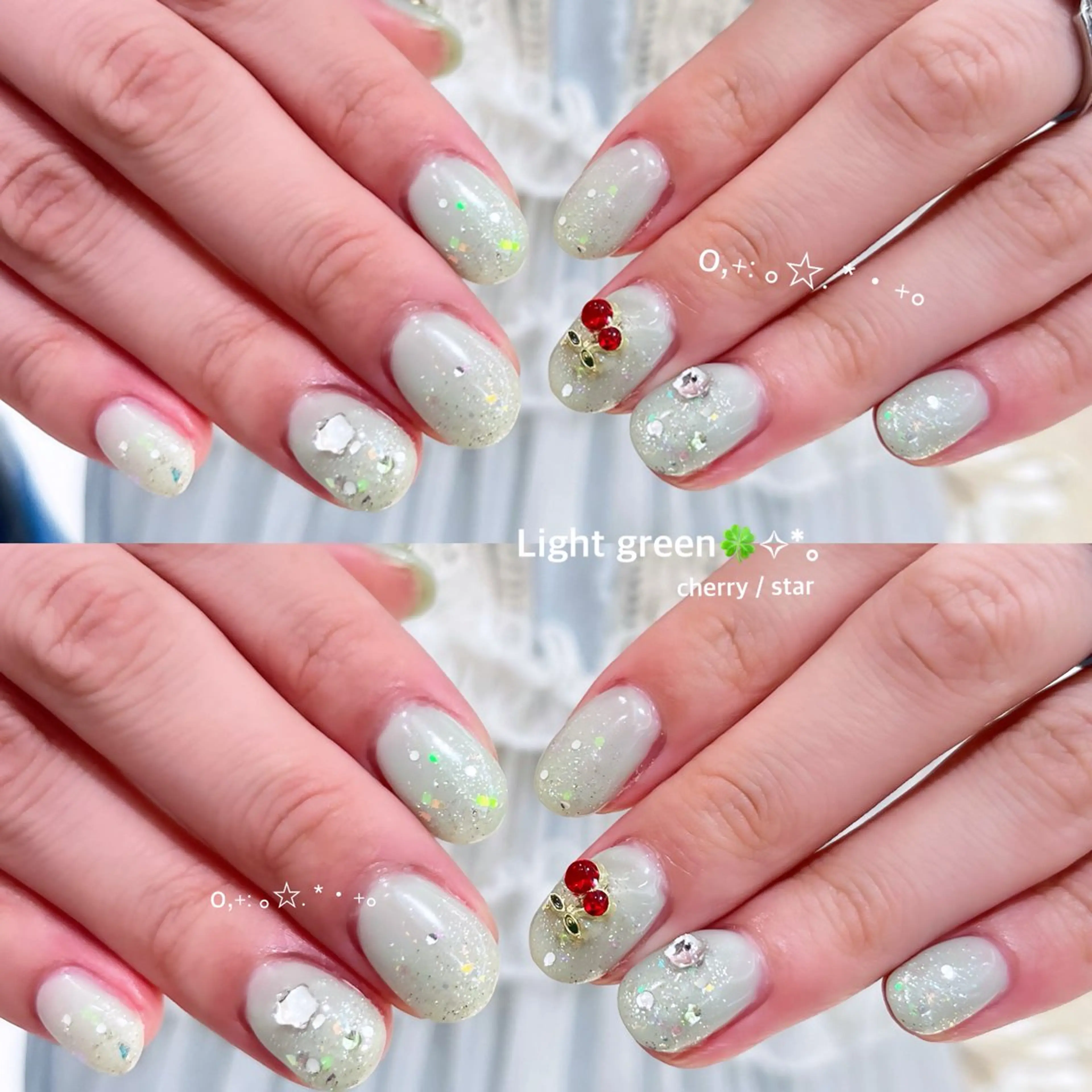 ネイル グリーン ハンドネイル Ibuki 🎀仙台パルコ🎀のマツエク・マツパデザイン