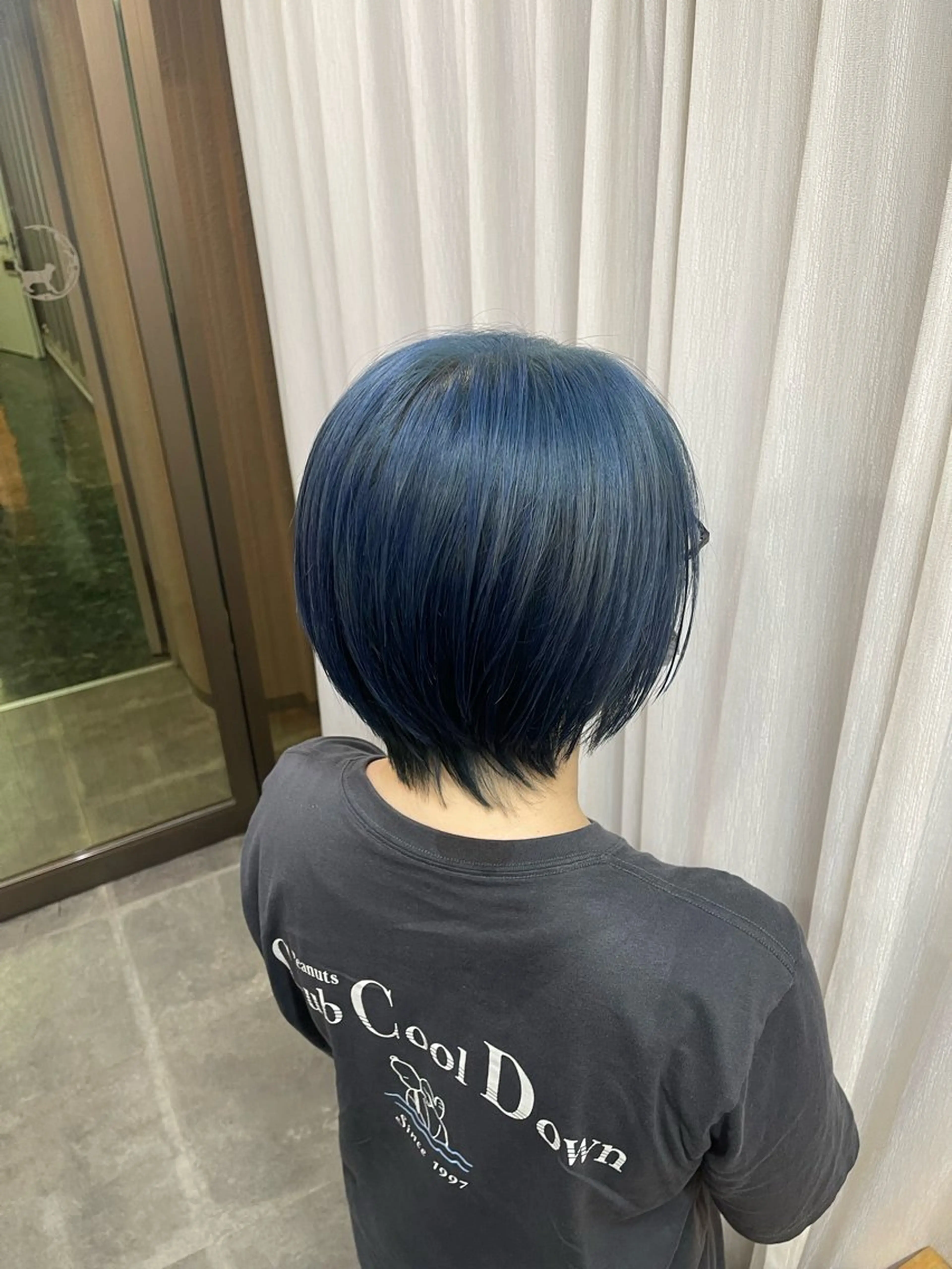 ショート カラー ブリーチ ケアブリーチ デザインカラー ダブルカラー エメラルドグリーン カット ヘアカラー SOYON西大寺店所属・ダブルカラー/ 髪質改善💎安藤のヘアスタイル