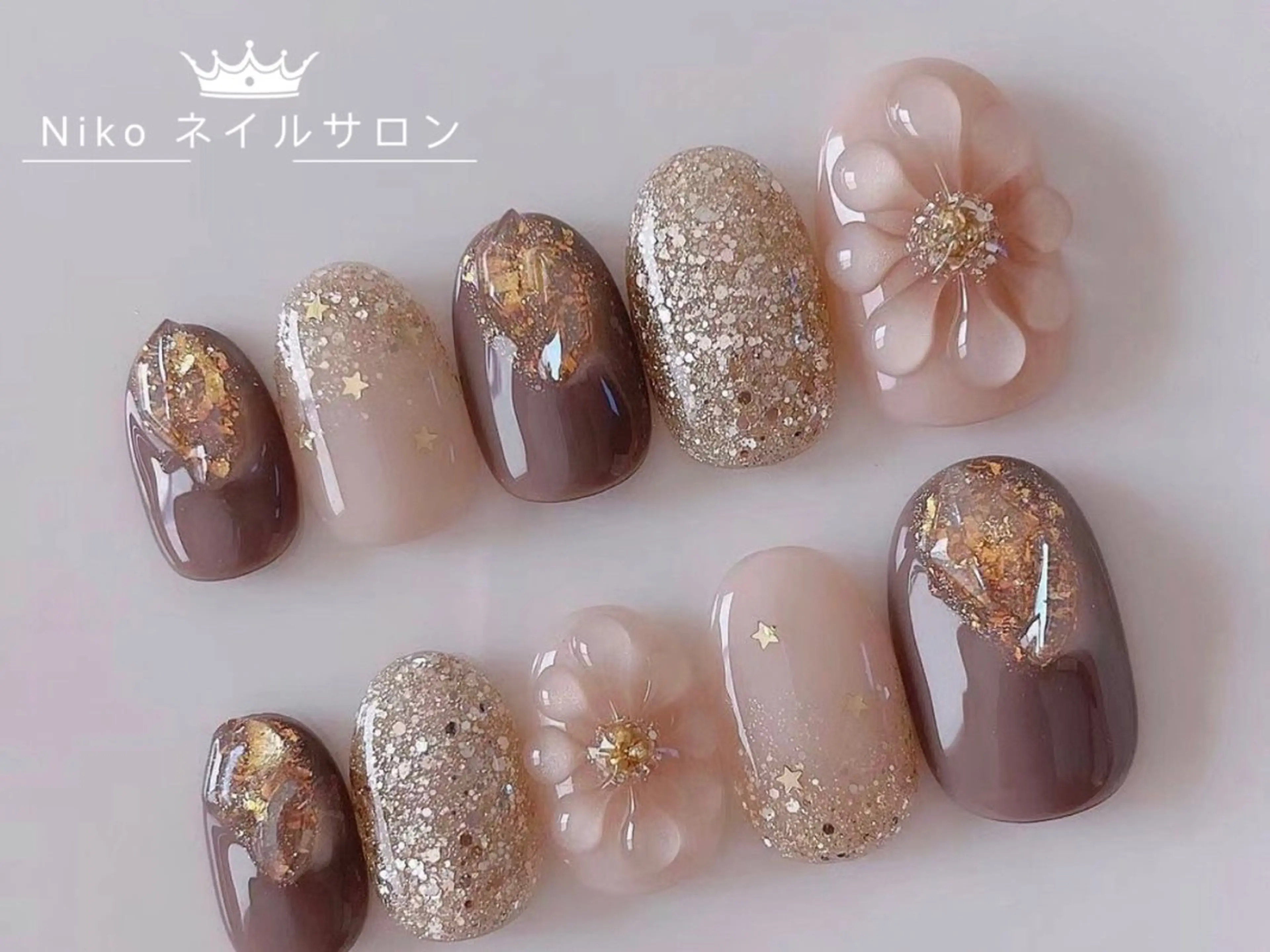 ネイル ジェルネイル ハート 韓国ネイル ニュアンスネイル パラジェル ハンドネイル Nikoネイルサロン 高田馬場店のネイルデザイン