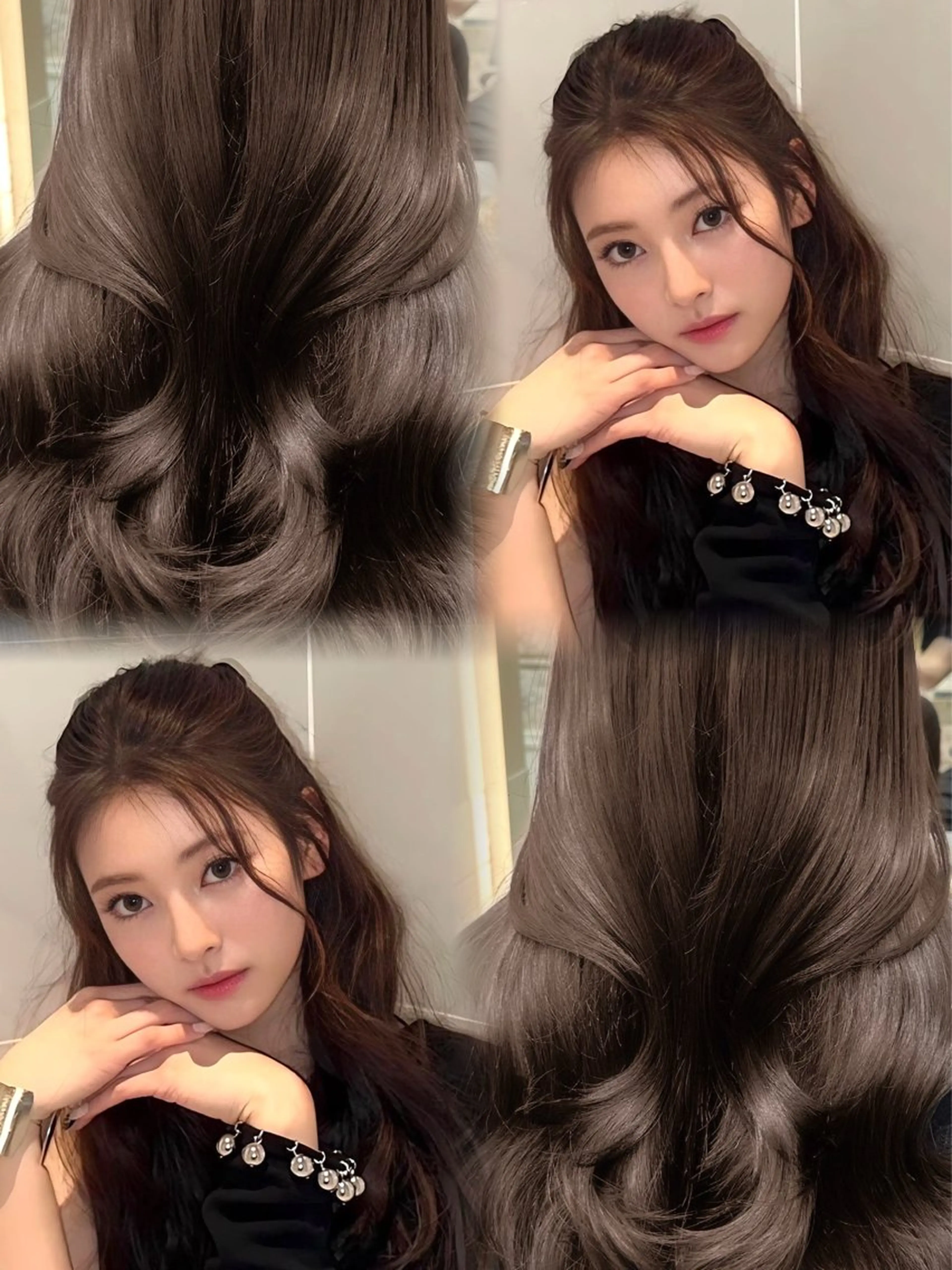 セミロング カラー カット ヘアカラー トリートメント 新宿/韓国レイヤー 髪質改善カラー/角所のヘアスタイル