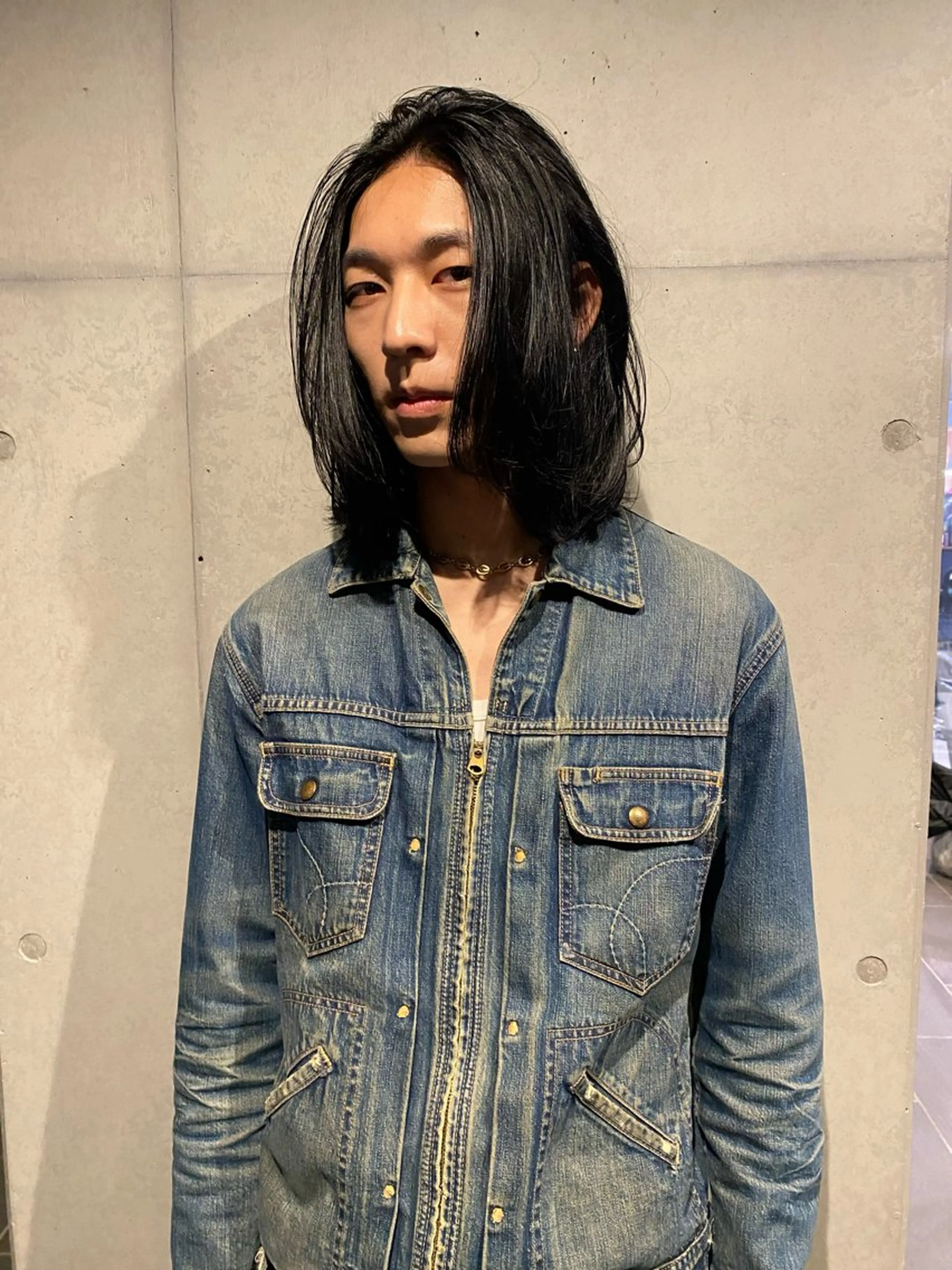 セミロング カラー メンズ だいち/ブリーチ/ レイヤーカットのヘアスタイル