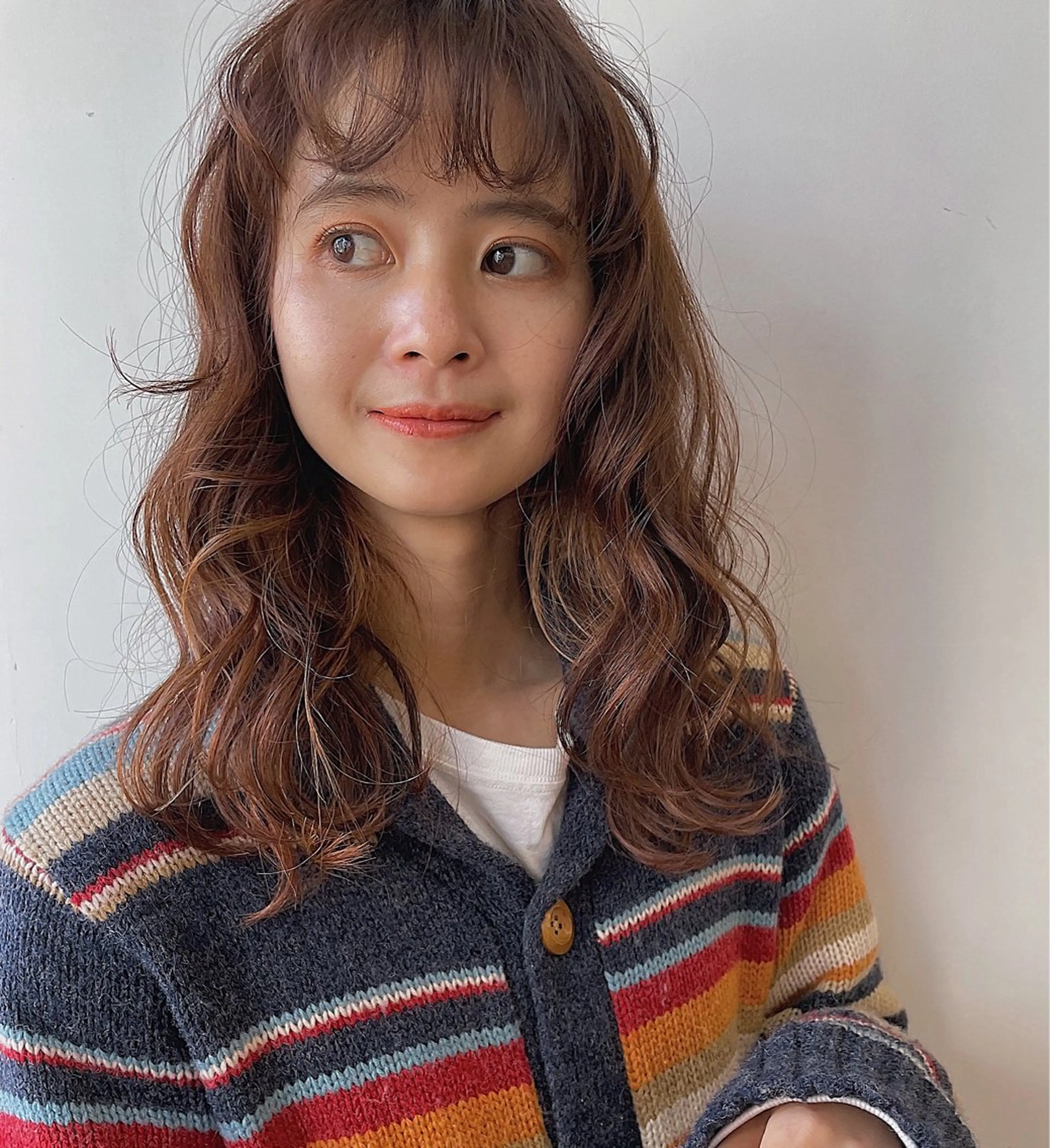 パーマ カット パーマ ボブ/ミディアム 親しみやすさ/さくらのヘアスタイル