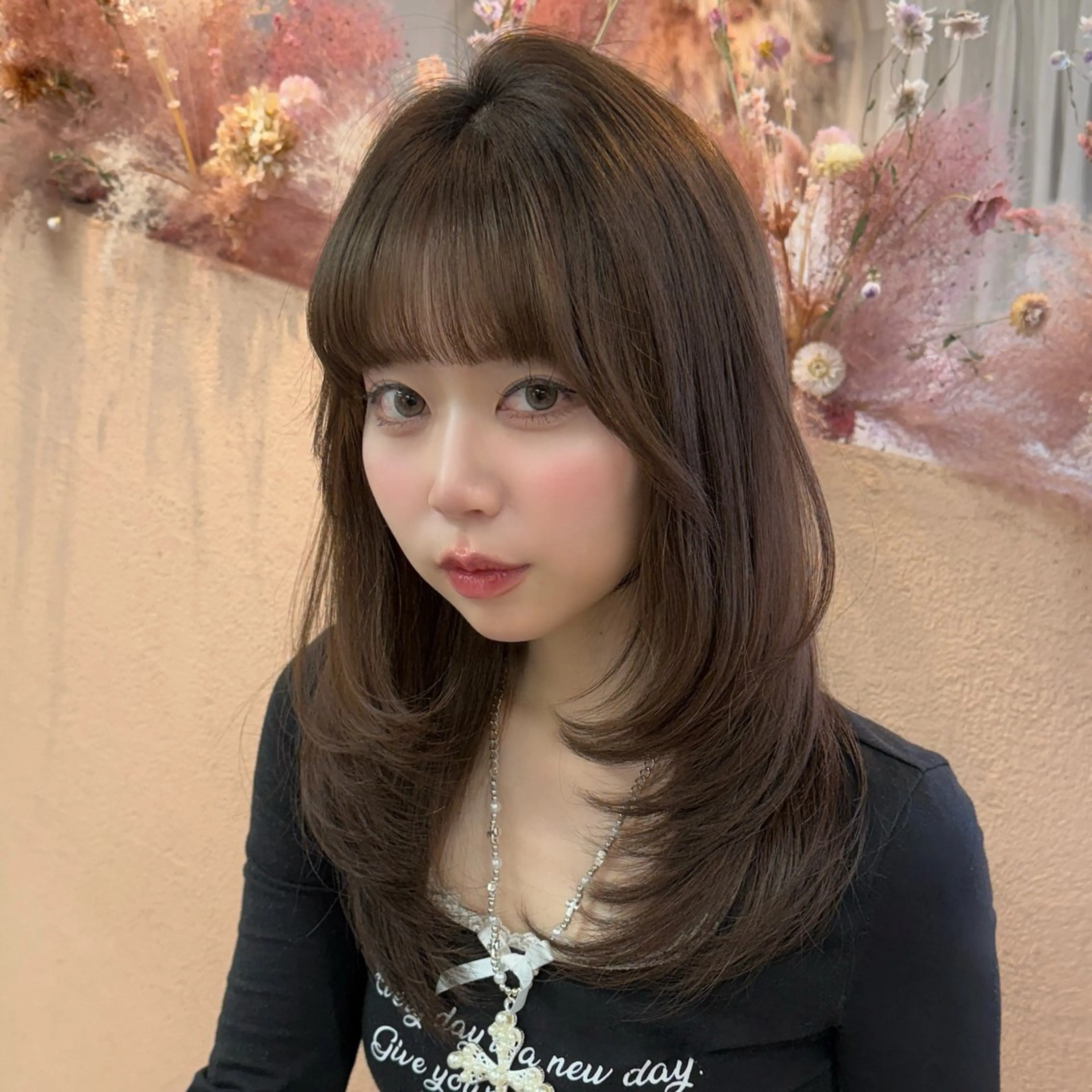 セミロング ♡韓国/レイヤー カット/Ayana♡のヘアスタイル